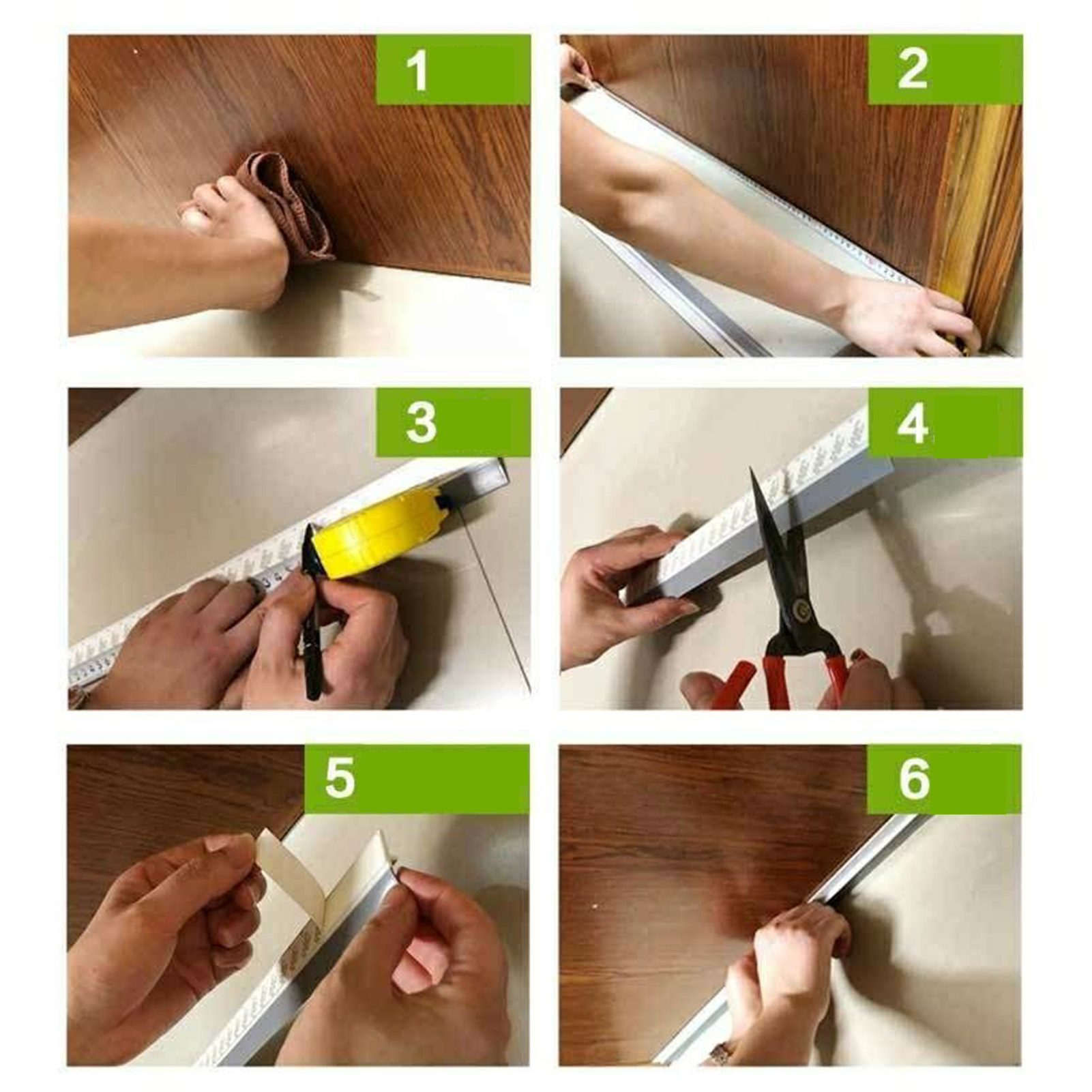 Selbstklebende Türdichtung Für Die Unterseite Von Türen, Schalldicht, Einbruchhemmend, Für Glastüren Und Fenster, Wasserdicht, Winddicht, Grau, Schutzklebestreifen