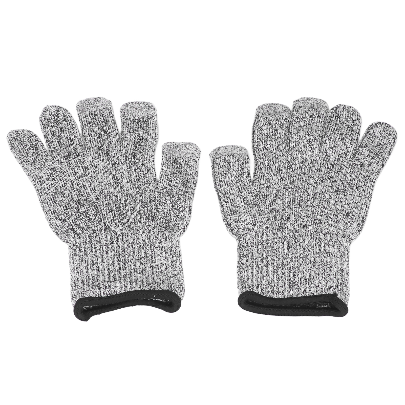 Schnittfeste Gartenhandschuhe Stufe 5, Farbiges Hppe Mit Rutschfestem Silikon, Wärmeisolierung, Touchscreen-kompatibel (3 Finger), Graues Touch-modell L.