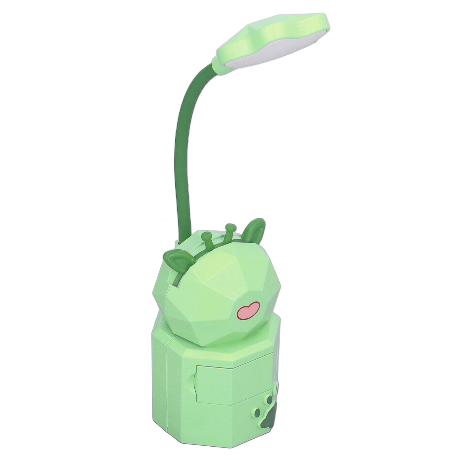 Tragbare Led-schreibtischlampe Zum Lesen, Flexibel, Usb-aufladbar, Warmes Nachtlicht, Kreative Aufbewahrung, Ideal Für Studenten, Grün, 5802 Kleines Reh
