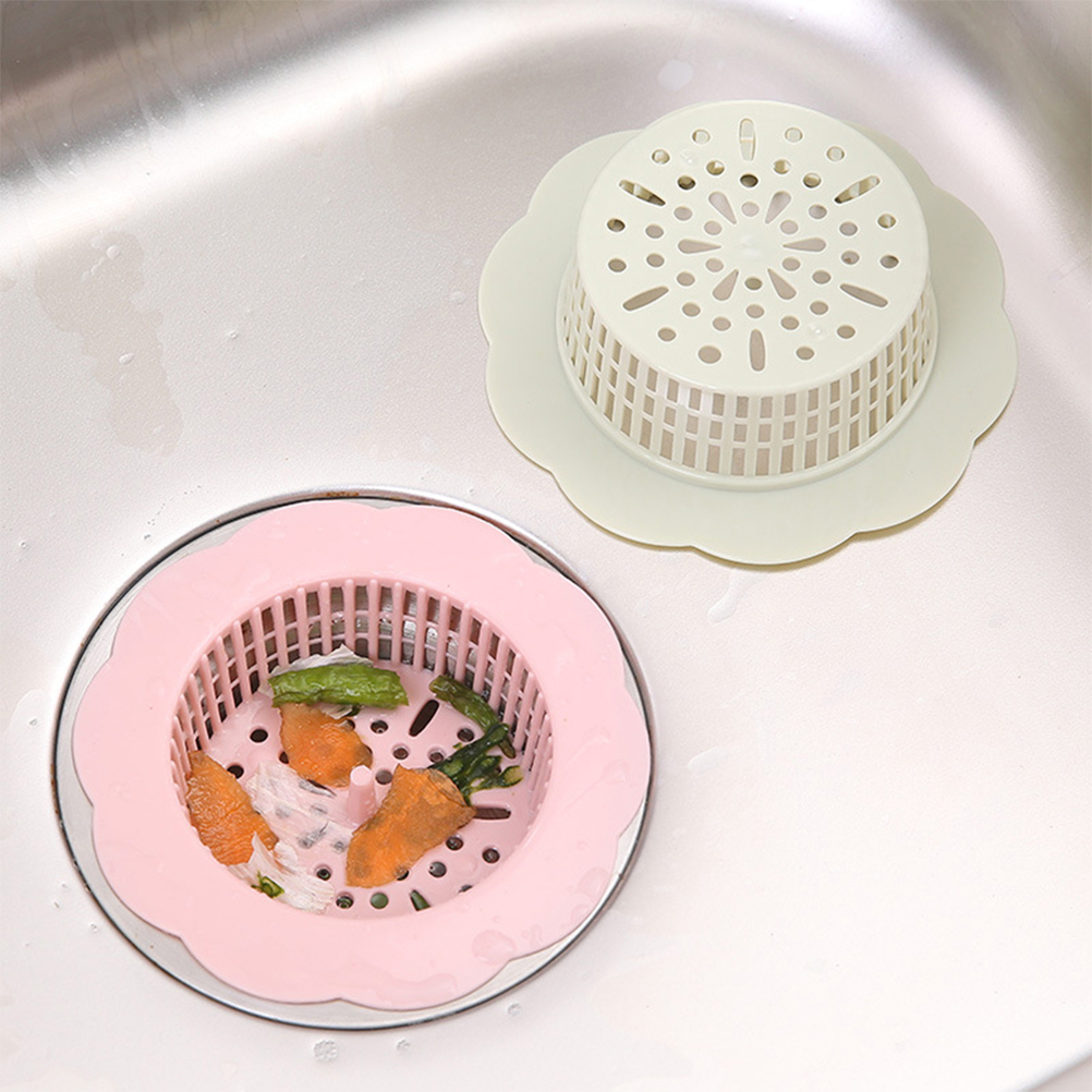 Blumenförmiger Küchenabflussrost, Verstopfungsfreier Haarfilter Für Spülbecken (grün)