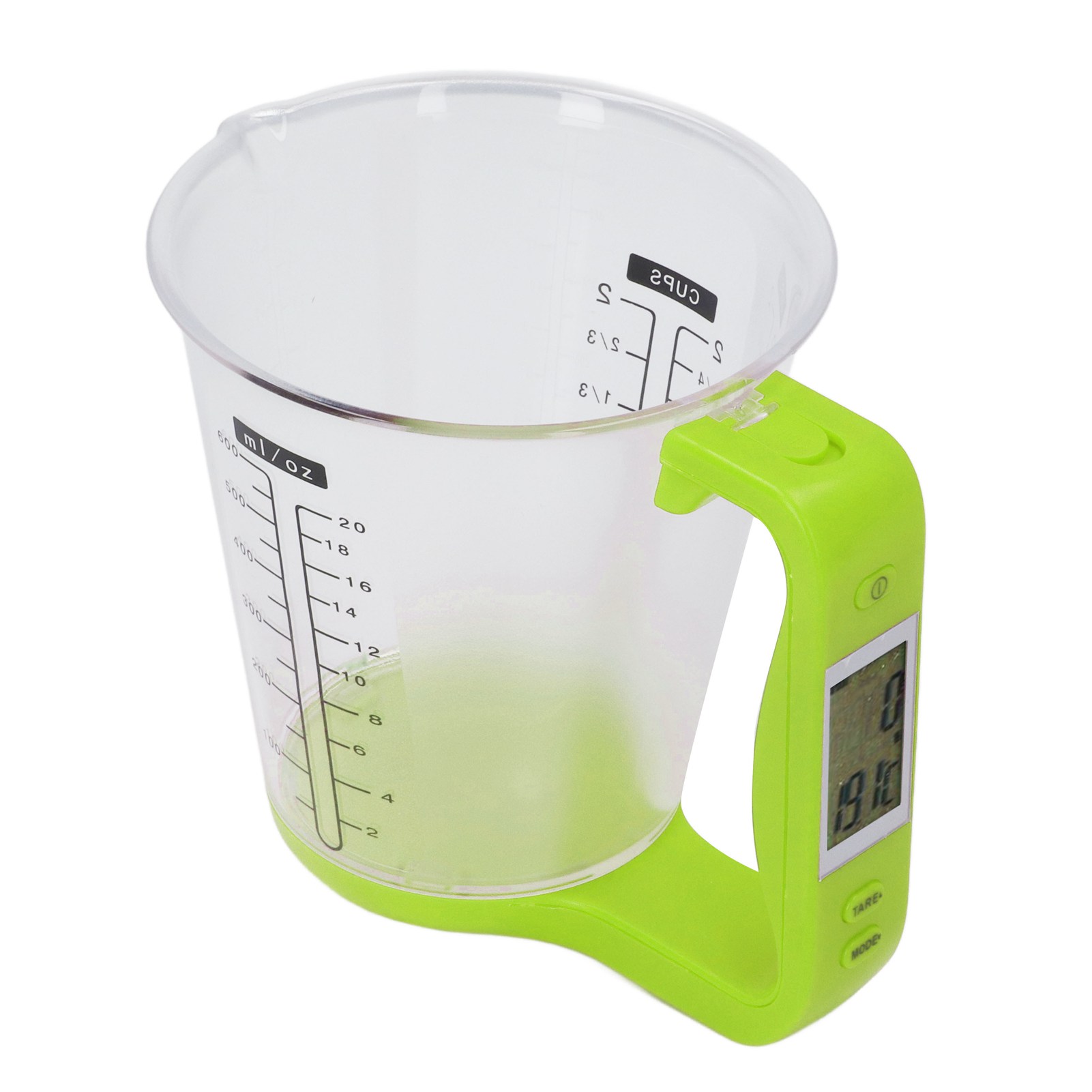 Tragbarer Elektronischer Messbecher, 1 Kg, Küchenwaage Mit Skala, Grün (mit Integrierter Batterie)