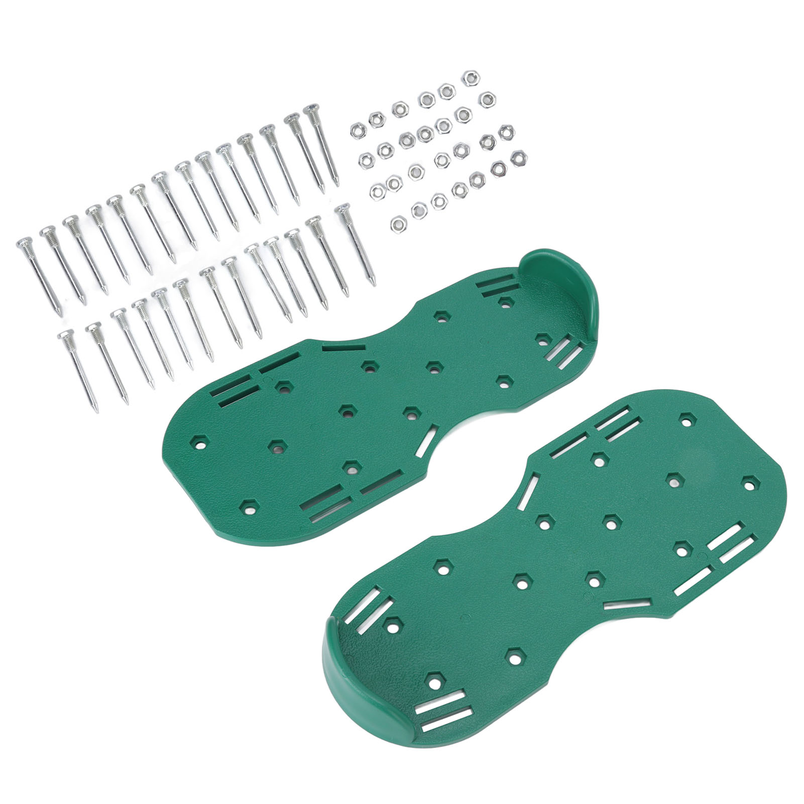 Dreieckige, Rutschfeste Gartenschuhe Zur Rasenbelüftung, Spikes-gartenschuhe, Gartengerät Zum Auflockern Des Bodens, Grün (2 Riemen + Dreieckige Schnalle + Schiebeschnalle)