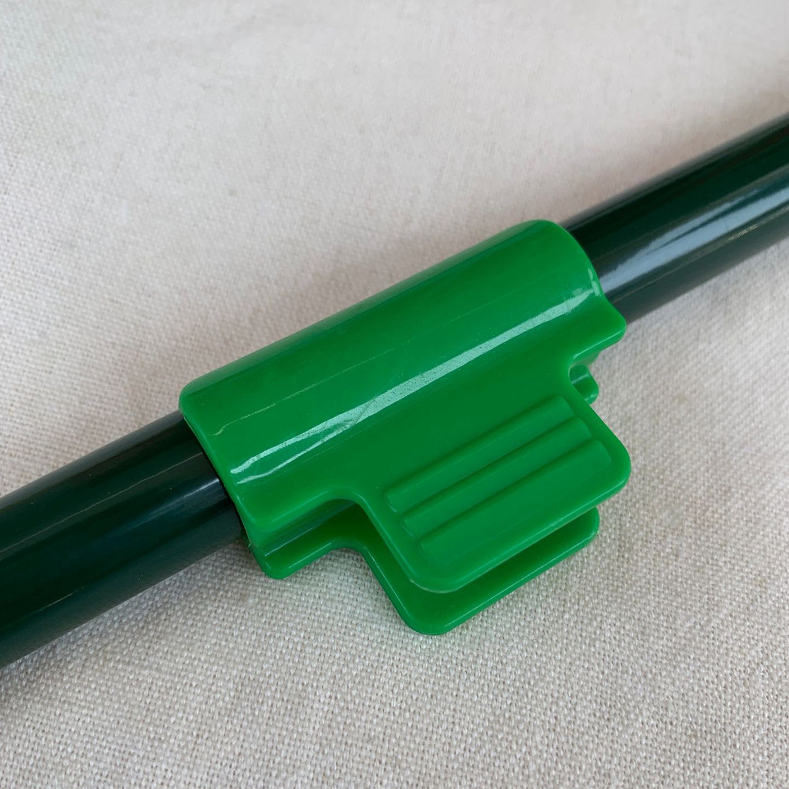 10 Gewächshausclips, Pflanzenstütze, Gartenstab, Grüner Stiel, 19 Mm Durchmesser