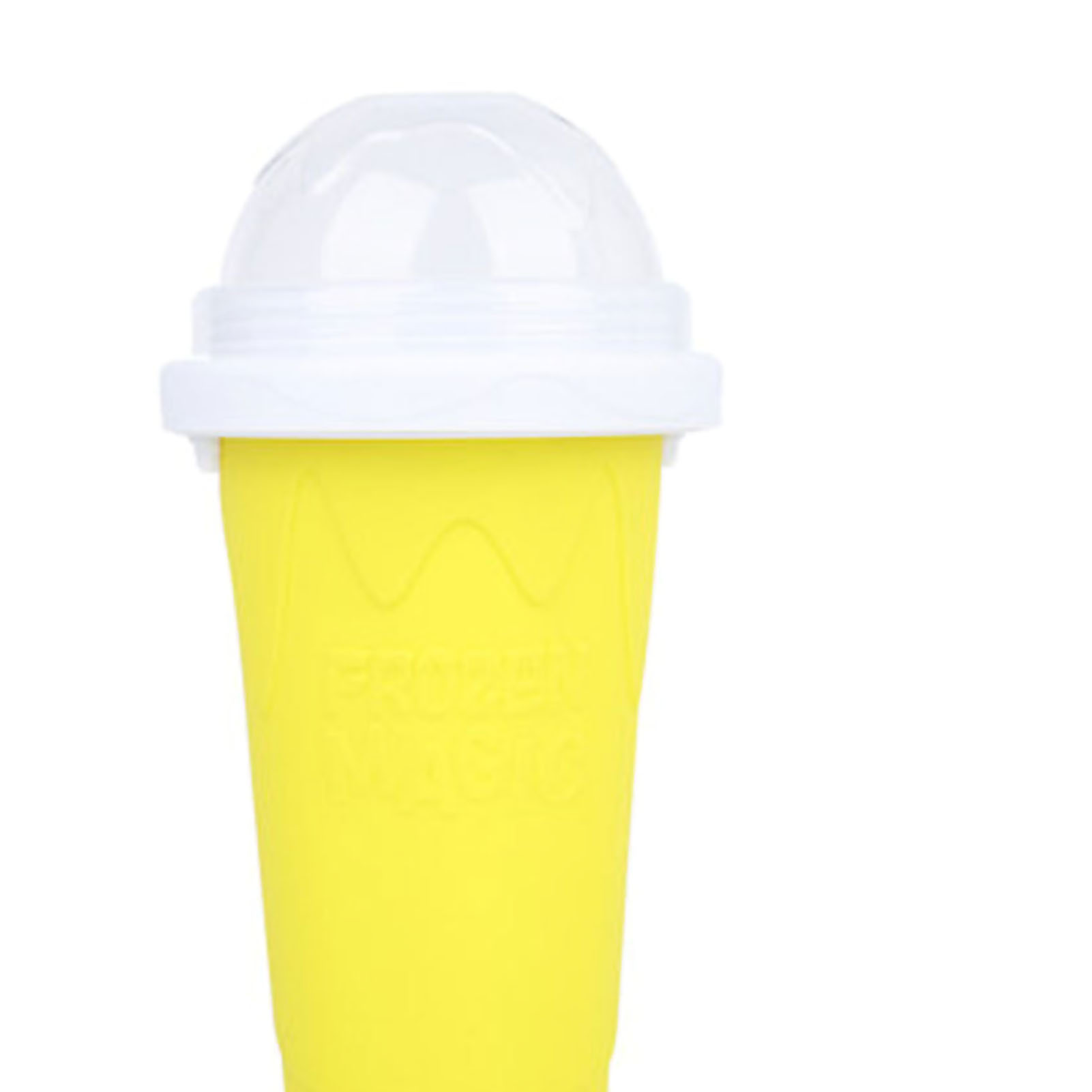 400 Ml Gelber Silikon-smoothiebecher, Schnellkühlender Eiswürfelbecher, Formbarer Becher Für Sommerliche Eisgetränke