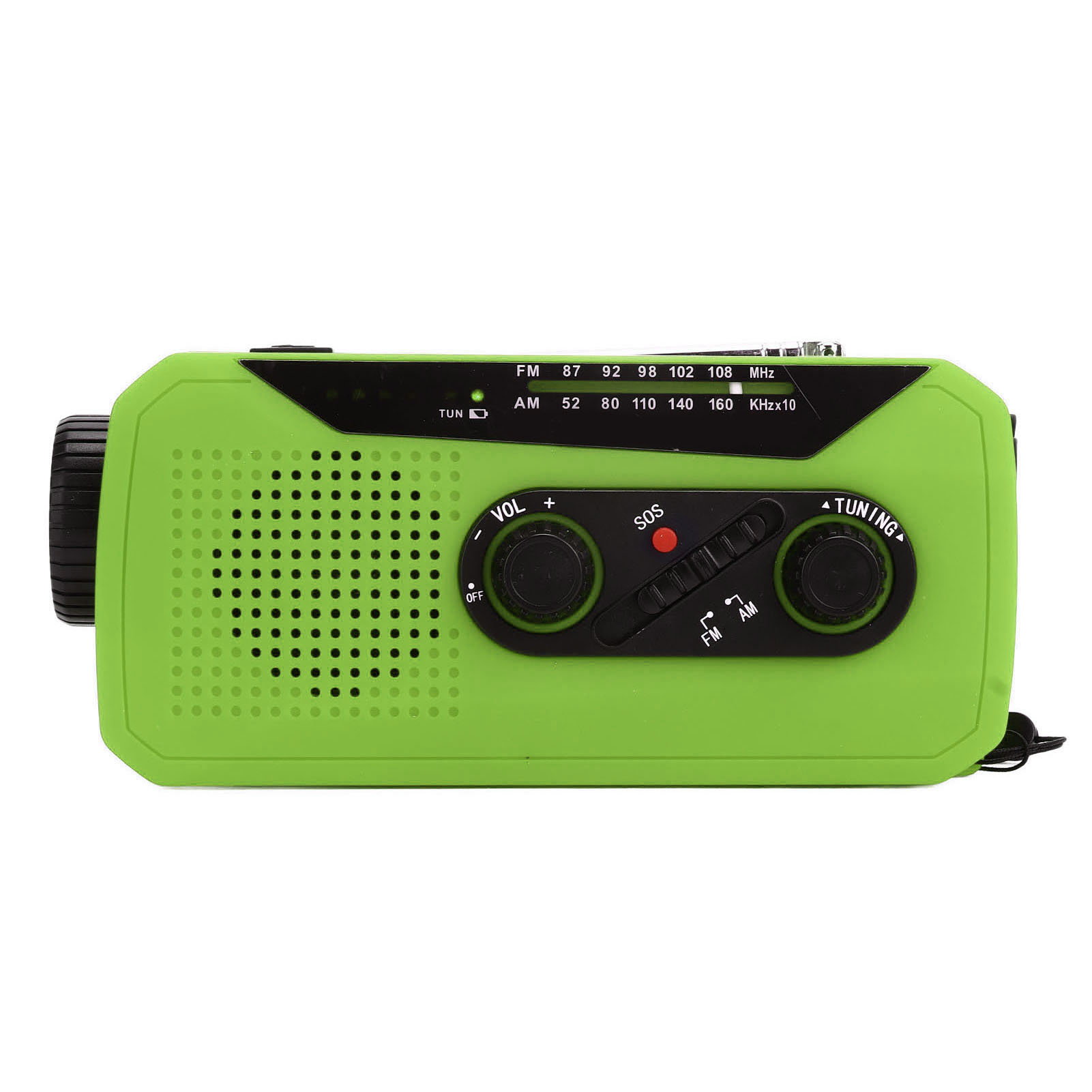 Wiederaufladbares Tarnradio, Solar- Und Dynamo-notfalltaschenlampe, Tragbares Miniradio Mit Eingebautem Akku, Eu-grünmodell, Ce+fcc+msds-zertifiziert.