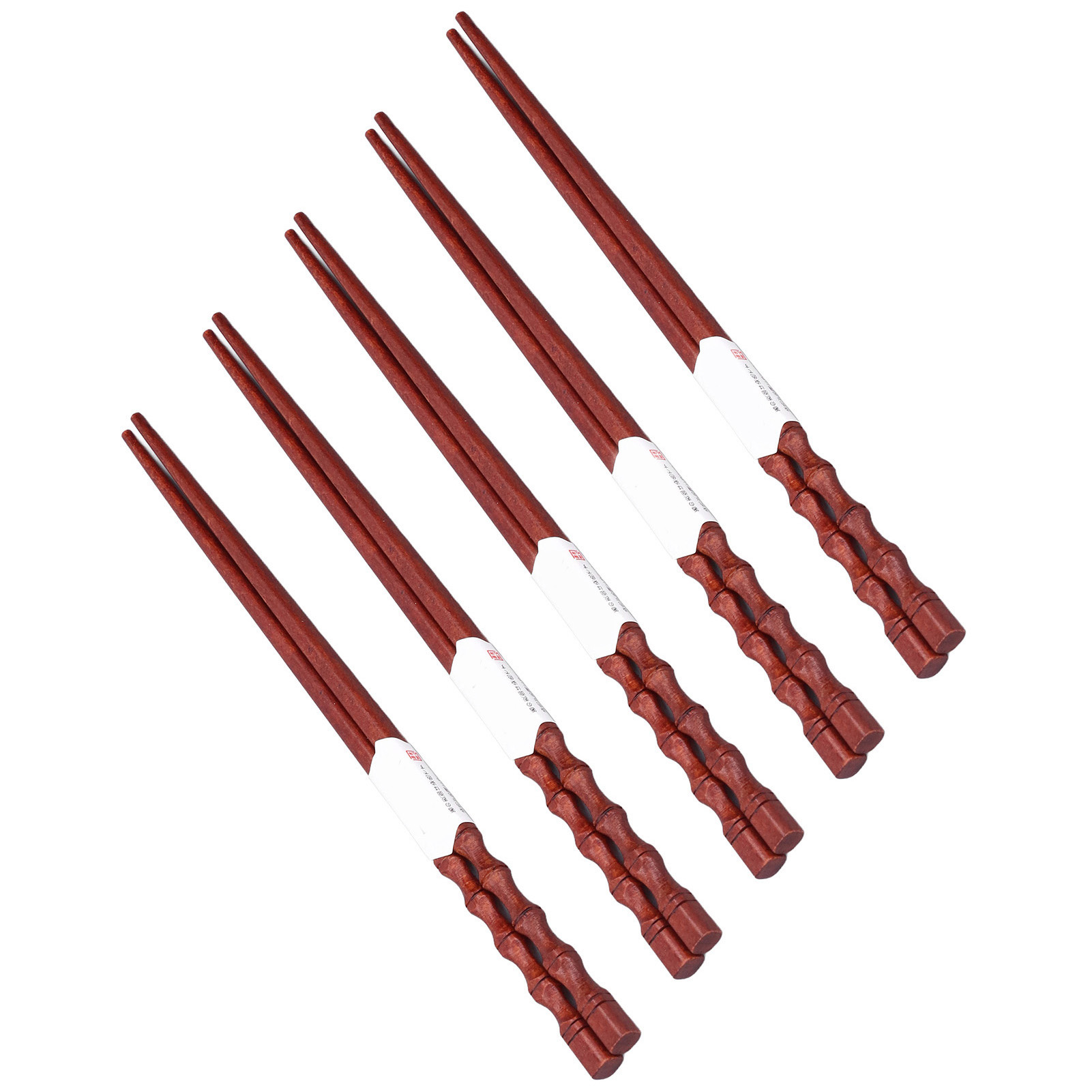 Set Mit 5 Paar Japanischen Bambus-essstäbchen, Geripptes Design, Für Zuhause, Restaurant Und Kantine.