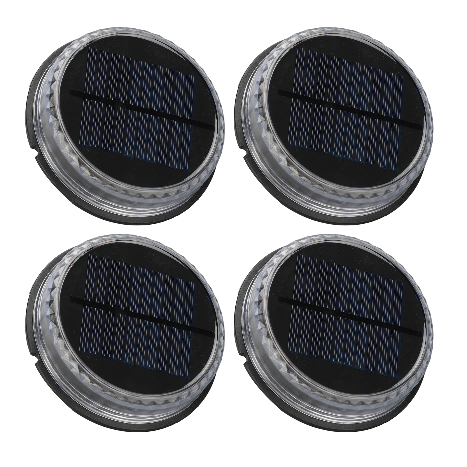 Set Mit 4 Solar-gartenleuchten Für Den Außenbereich, Wasserdichte Landschaftsstrahler Zum Bepflanzen, Led-rasenbeleuchtung Zum Einbau, Warmweißes Licht Mit Integriertem Akku