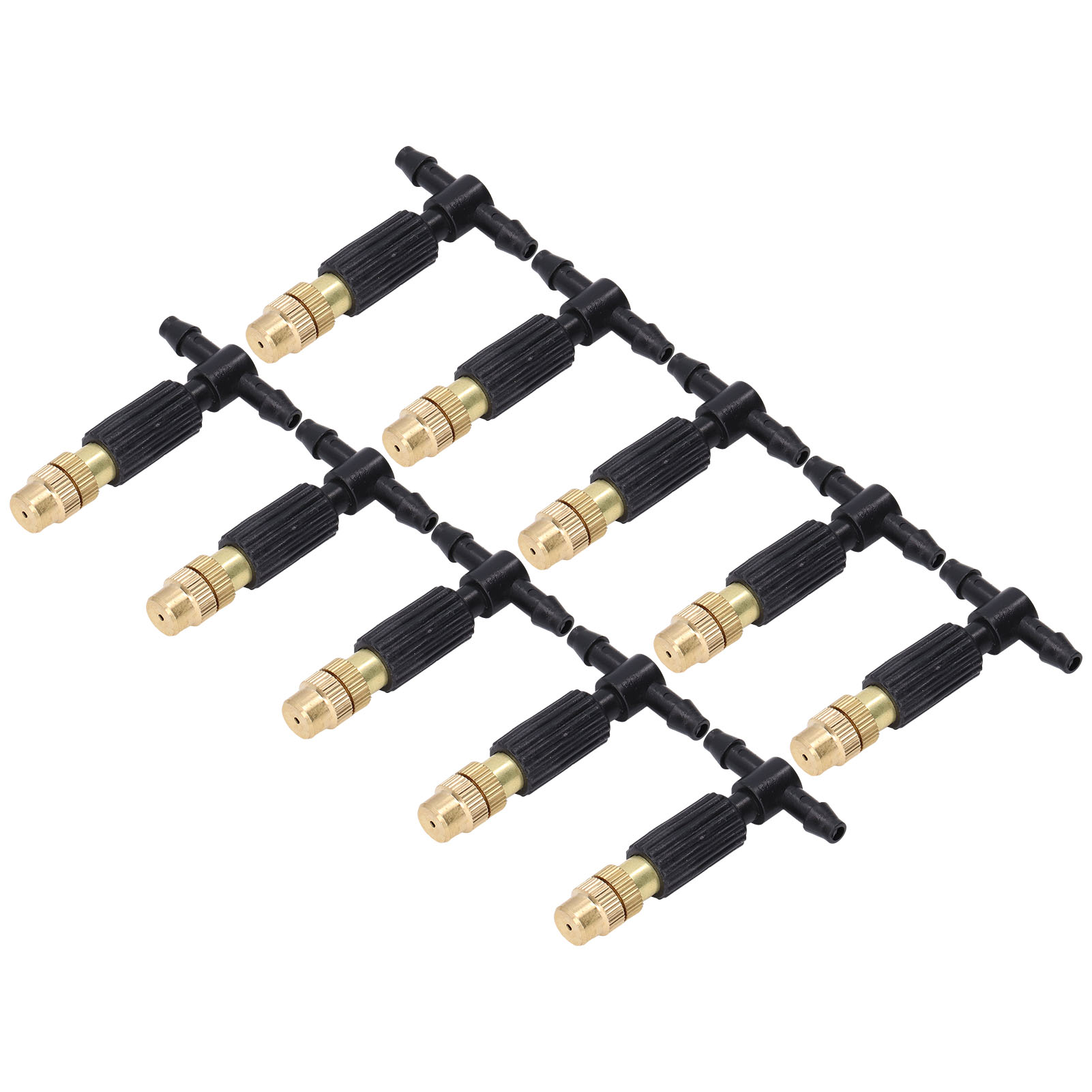 Set Mit 10 Verstellbaren Sprühdüsen Zum Vernebeln, Tropfbewässern Und Wässern, Geeignet Für 4/7 Mm Schläuche, Für Garten, Gemüsegarten Und Kühlung.
