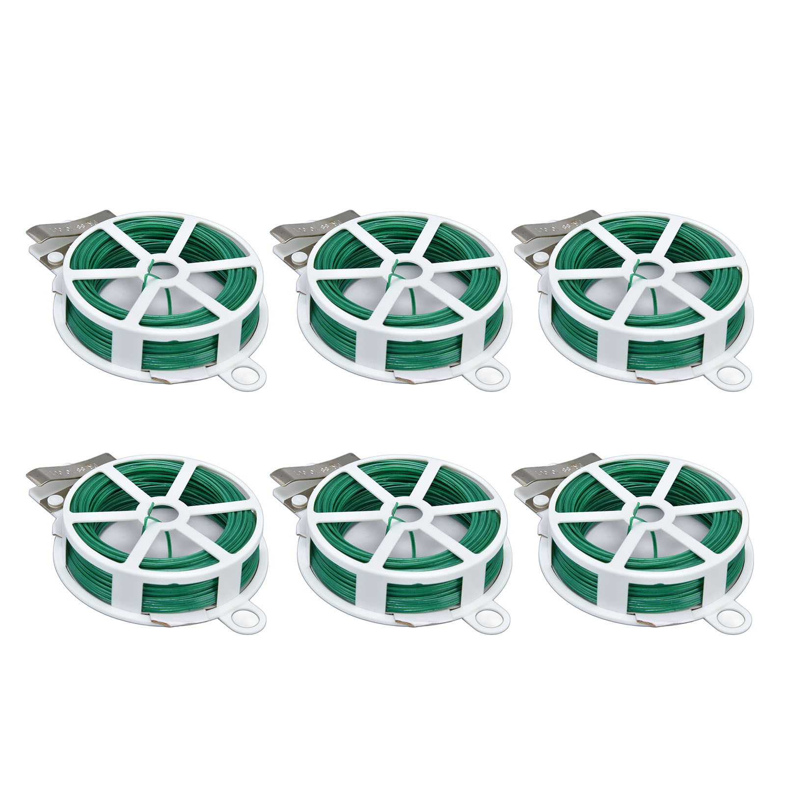 Set Mit 6 Grünen Gartenbindern, Draht Für Kletterpflanzen, Blumenstützbinder, Diy-grünpflanzenbinder (6 Stück Pro Packung)