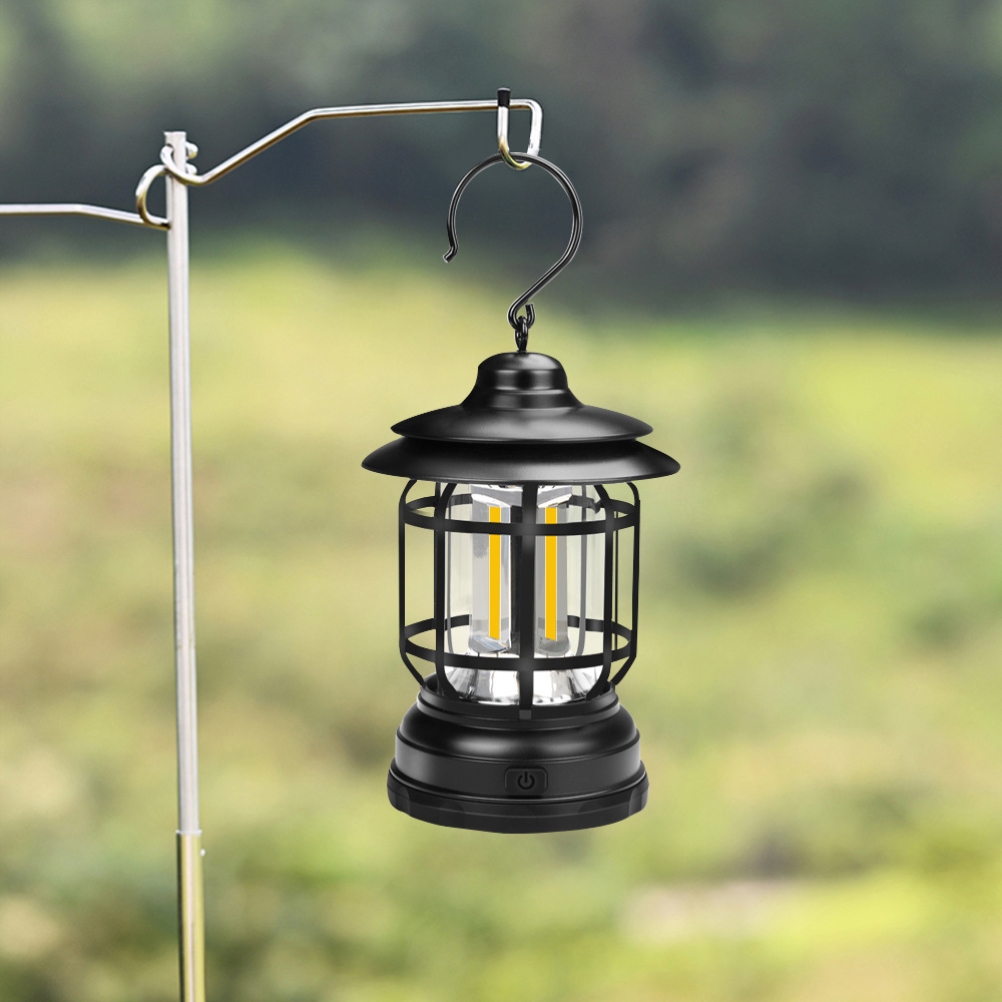 Tragbare Cob-notleuchte Zum Aufhängen Für Camping, Schwarze Box, 1 Led-leuchte