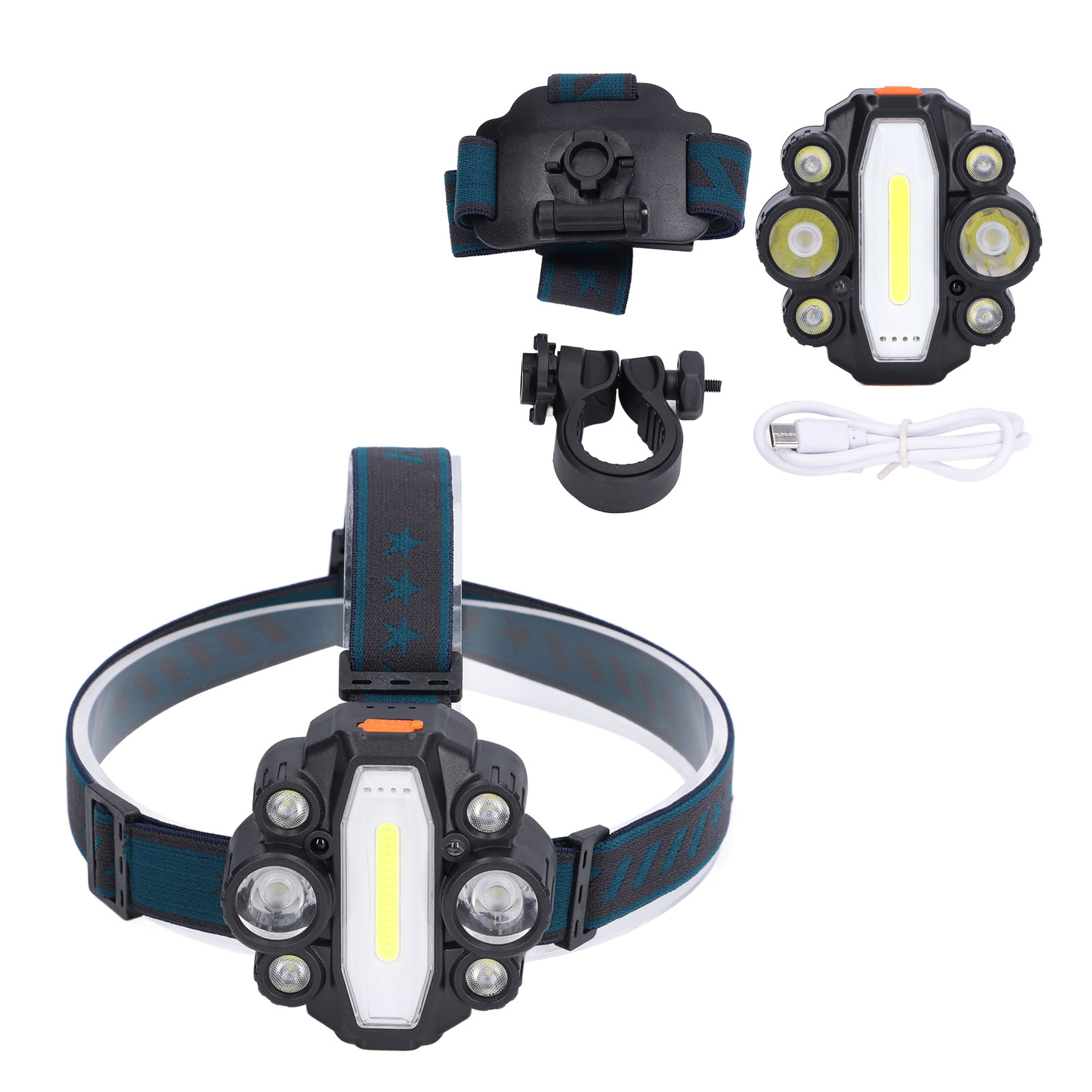Leistungsstarke Led-stirnlampe, Multifunktionale Intelligente Gestenerkennung, Usb-aufladbare Fahrradlampe, Wasserdicht, Für Radfahren/abenteuer/nachtlaufen/camping/diy/wandern, Leicht, Mit Eingebaute