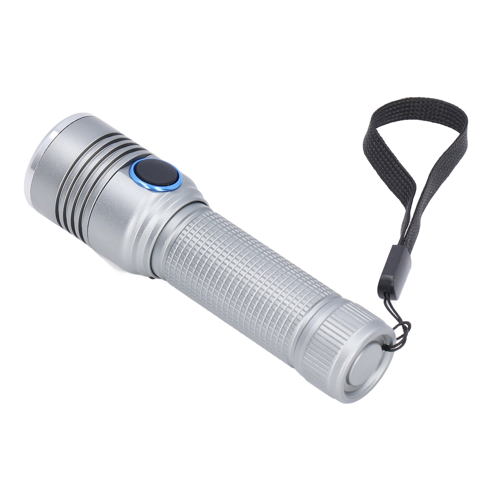 T6 Led-taschenlampe, 2000 Lumen, Drehbarer Zoom, Wasserdicht, Für Camping, Wandern, Outdoor-erkundungen, Notfälle Zu Hause (batterie Nicht Enthalten, Grau, Modell S18)