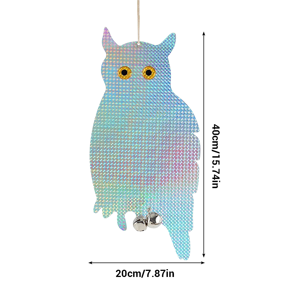 Set Mit 2 Vogelscheuchenden Eulen Mit Reflektierenden Laseraugen, Tauben- Und Schädlingsabwehr