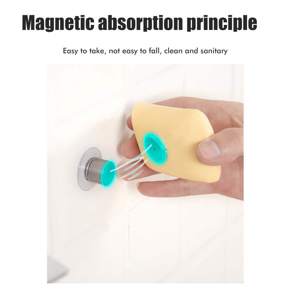 Set Mit 2 Magnetischen Seifenhaltern Aus Edelstahl, Kein Bohren Erforderlich, Seifenabtropfer (zylinder + Kegel)