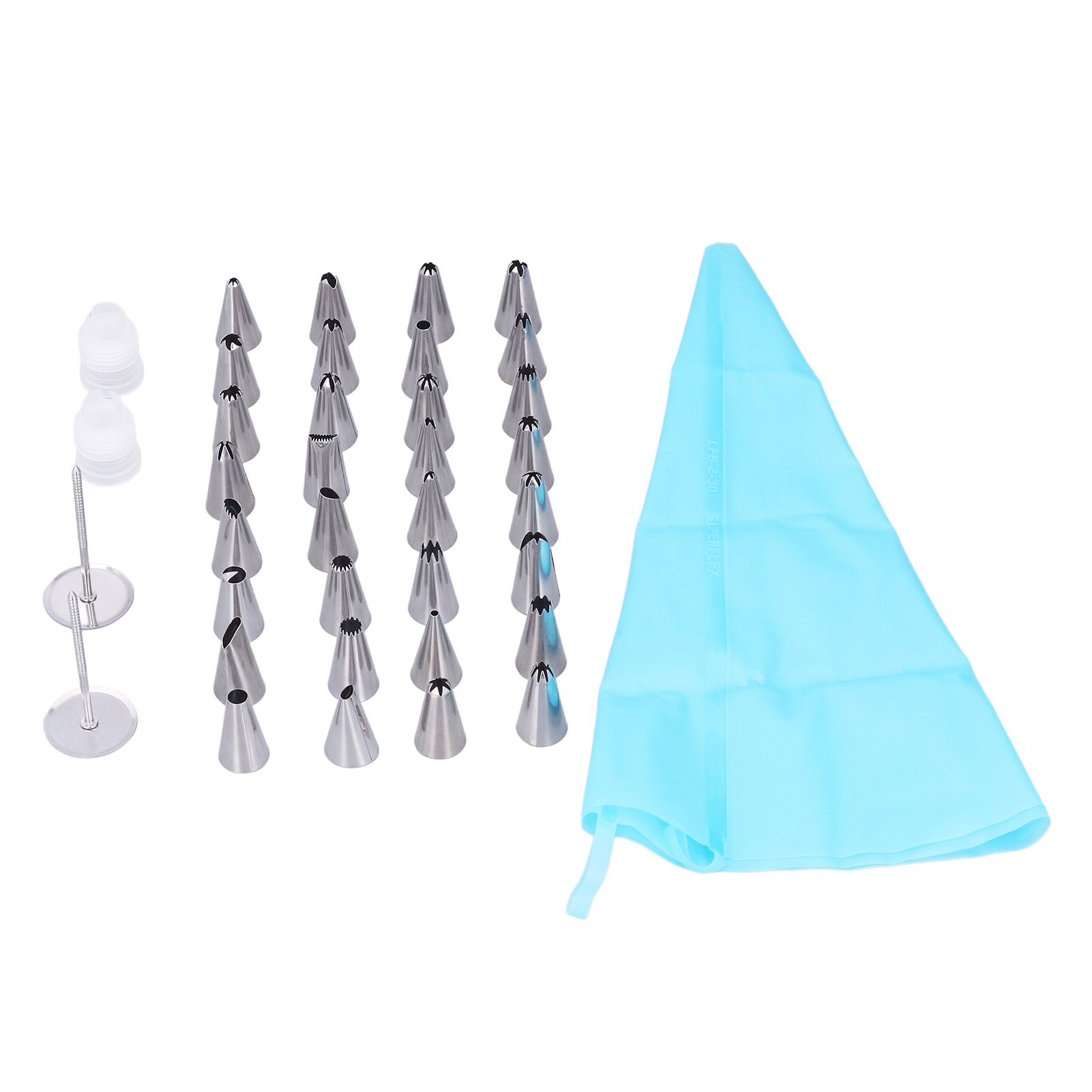 Set Mit 32 Edelstahl-tüllen, Dekorationsset Mit Adapter Und Cremenagel, 38-teilig