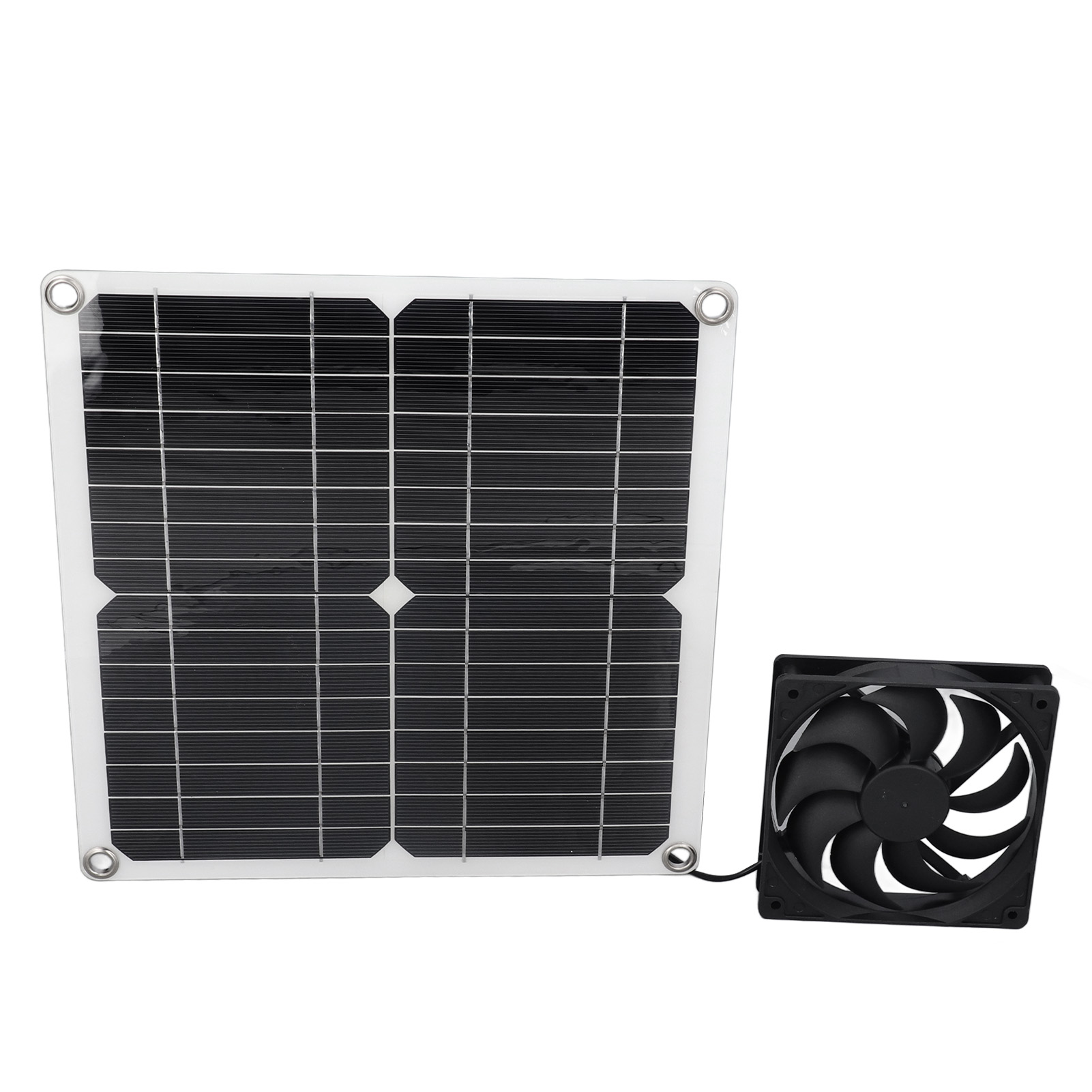 12-w-solarset Mit Ventilator + 12-w-photovoltaikpanel, Handy-ladegerät, Externer Batterie (ohne Speicherfunktion)