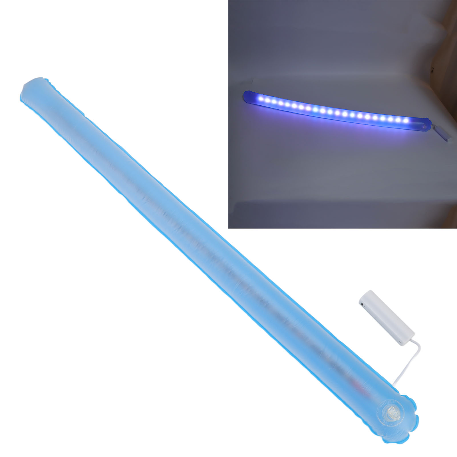 Faltbare, Aufblasbare Led-campinglampe Für Outdoor-camping, Tragbare Aufblasbare Rgb-usb-campinglampe, Weißes Licht + Mehrfarbig + Rot/blau Blinkendes Licht (2er-pack, Rgb-version, Mit Eingebautem Akk