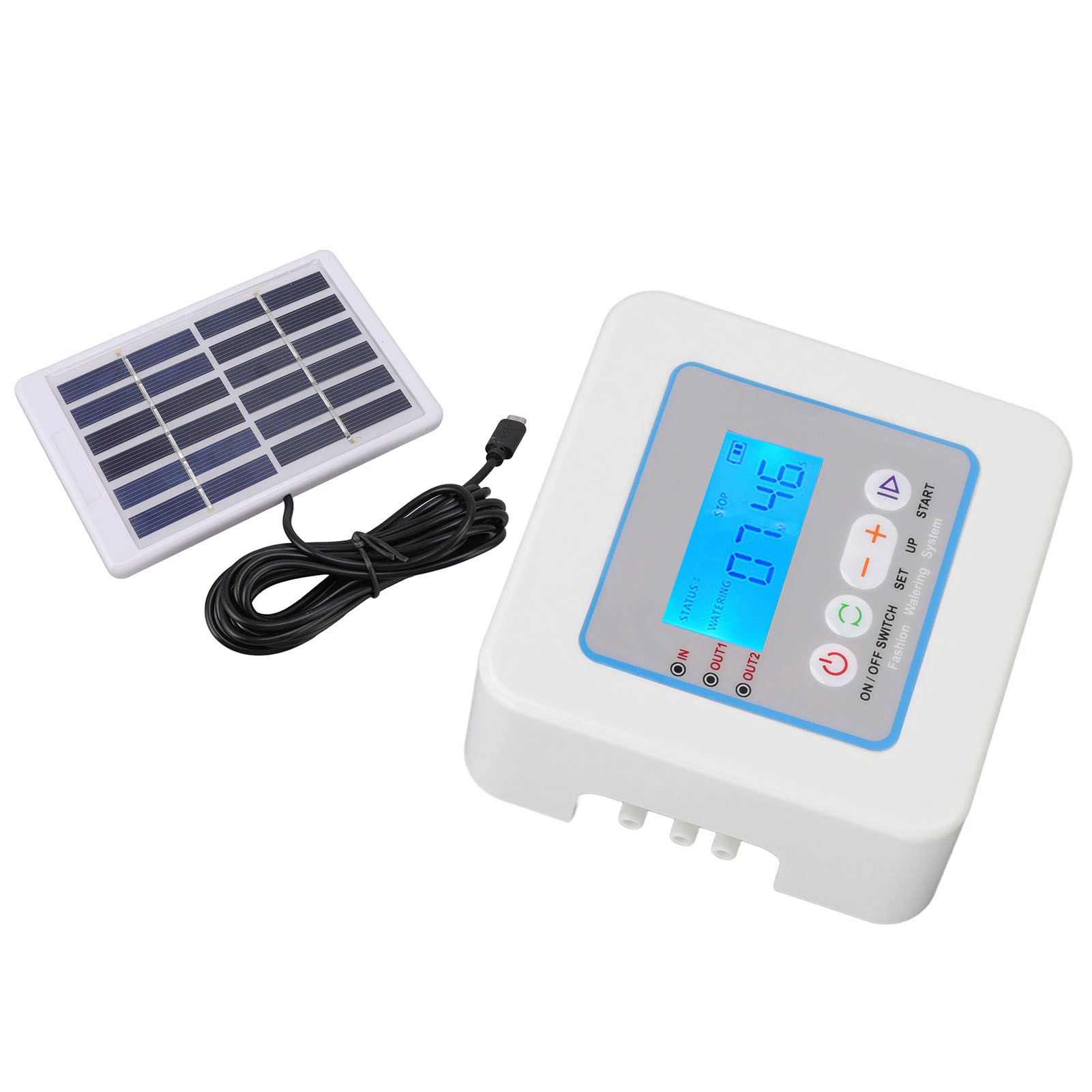 Automatischer Mehrzweck-solar-sprinkler Für Pflanzen, Wiederaufladbares Usb-bewässerungsset Mit Integriertem Akku (10-m-modell, 10 Tropfer, Solarpanel Ohne Speicher)