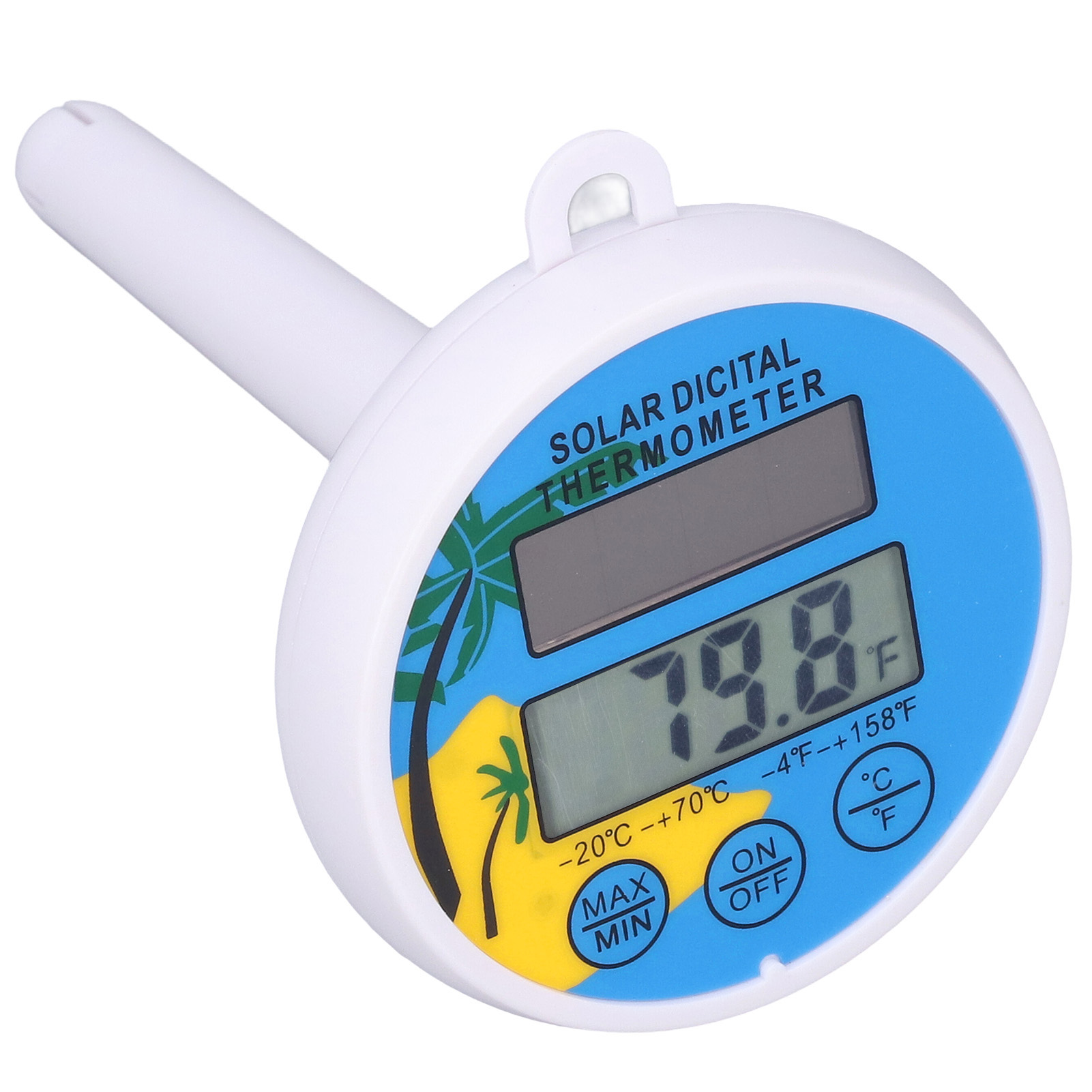 Solarbetriebenes Poolthermometer, Digitales Spa-thermometer, Wassertemperaturanzeige Mit Eingebautem Akku