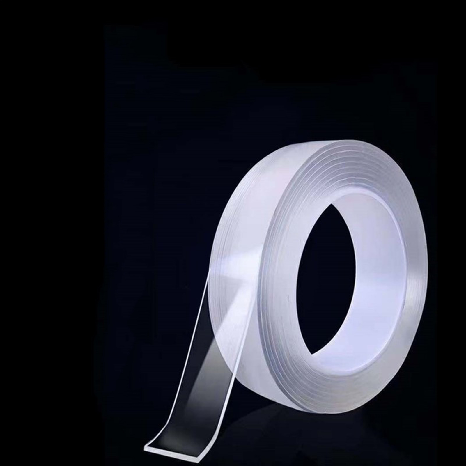 Wiederverwendbares, Doppelseitiges, Abwaschbares, Nanometrisches Klebeband, 1 Mm Dick X 3 Cm Breit X 2 M Lang, 7,6 Mm Löcher, Acryl-magic-sticker