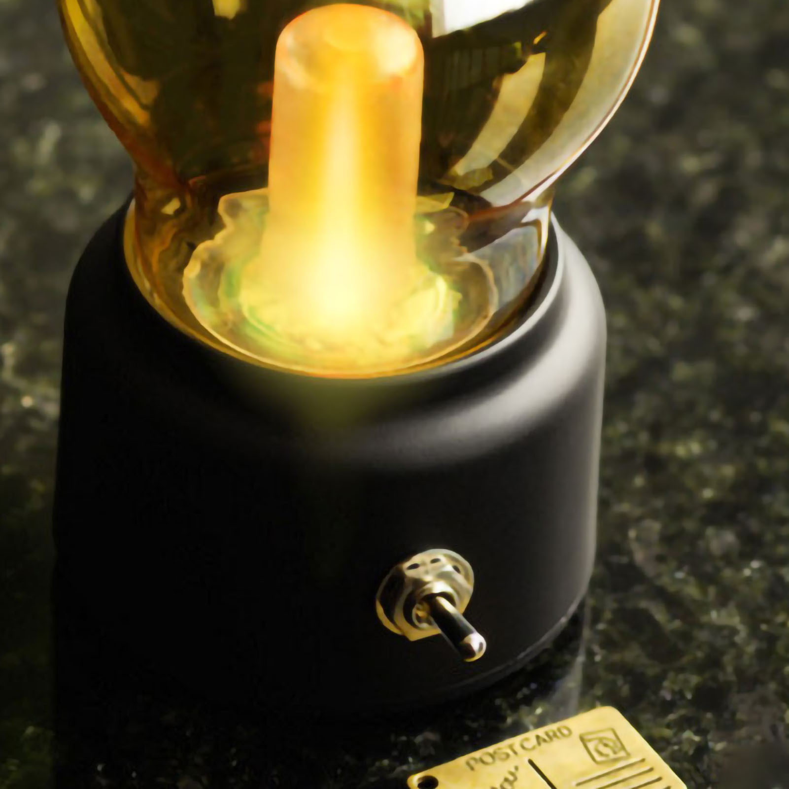Wiederaufladbare Retro-led-nachtlampe Per Usb, Kreatives Nachtlicht Für Schlafzimmer, Studentenwohnheim, Stimmungsvolles Ambiente, Schwarze Tischlampe Inklusive Batterie