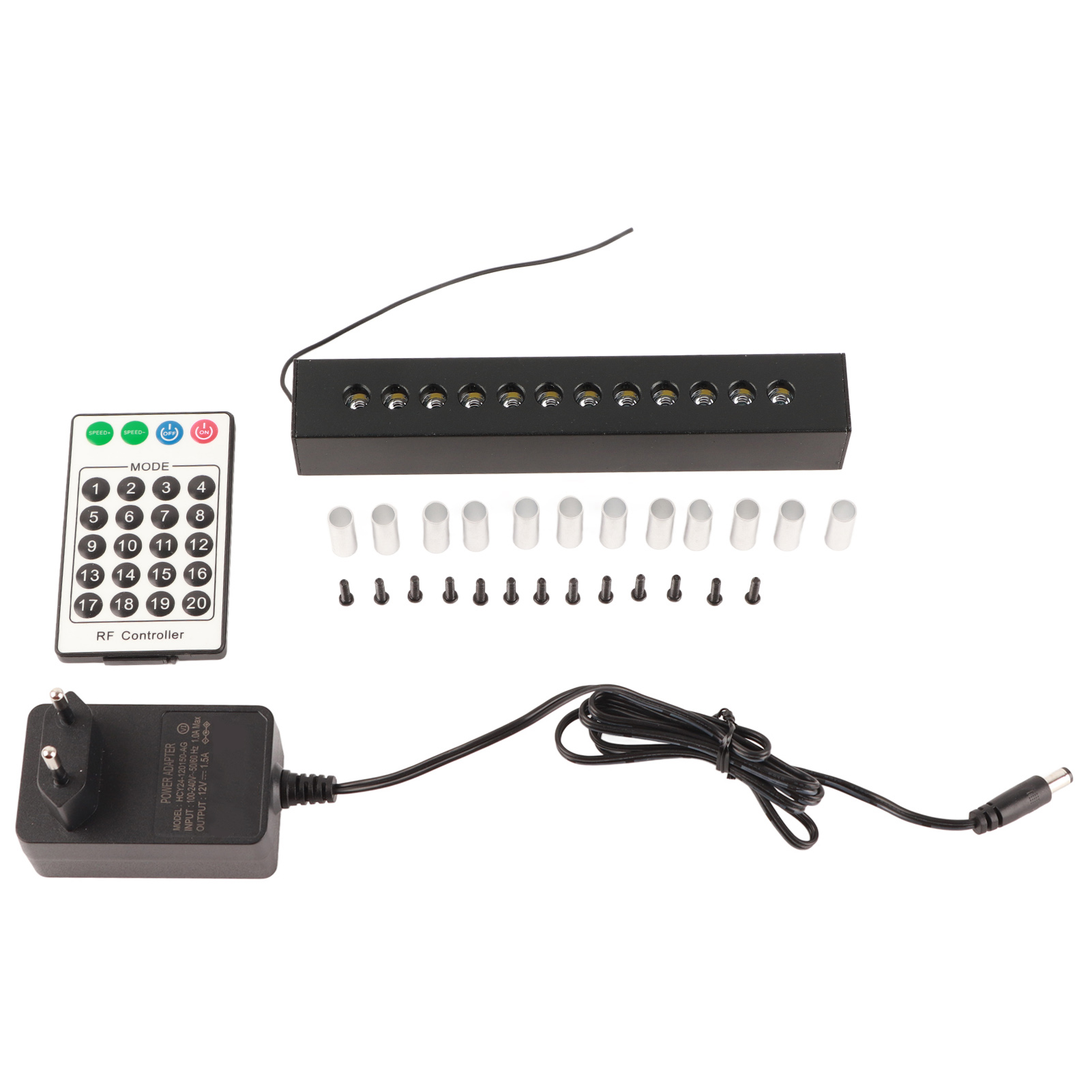Bluetooth 6w Glasfaserlampe Mit 12 Löchern, Meteorförmiger Weißer Led-lichtquelle, Deckenleuchte (ohne Glasfasern, Eu 100-240v Adapter, Fernbedienung Mit Integrierter Batterie)