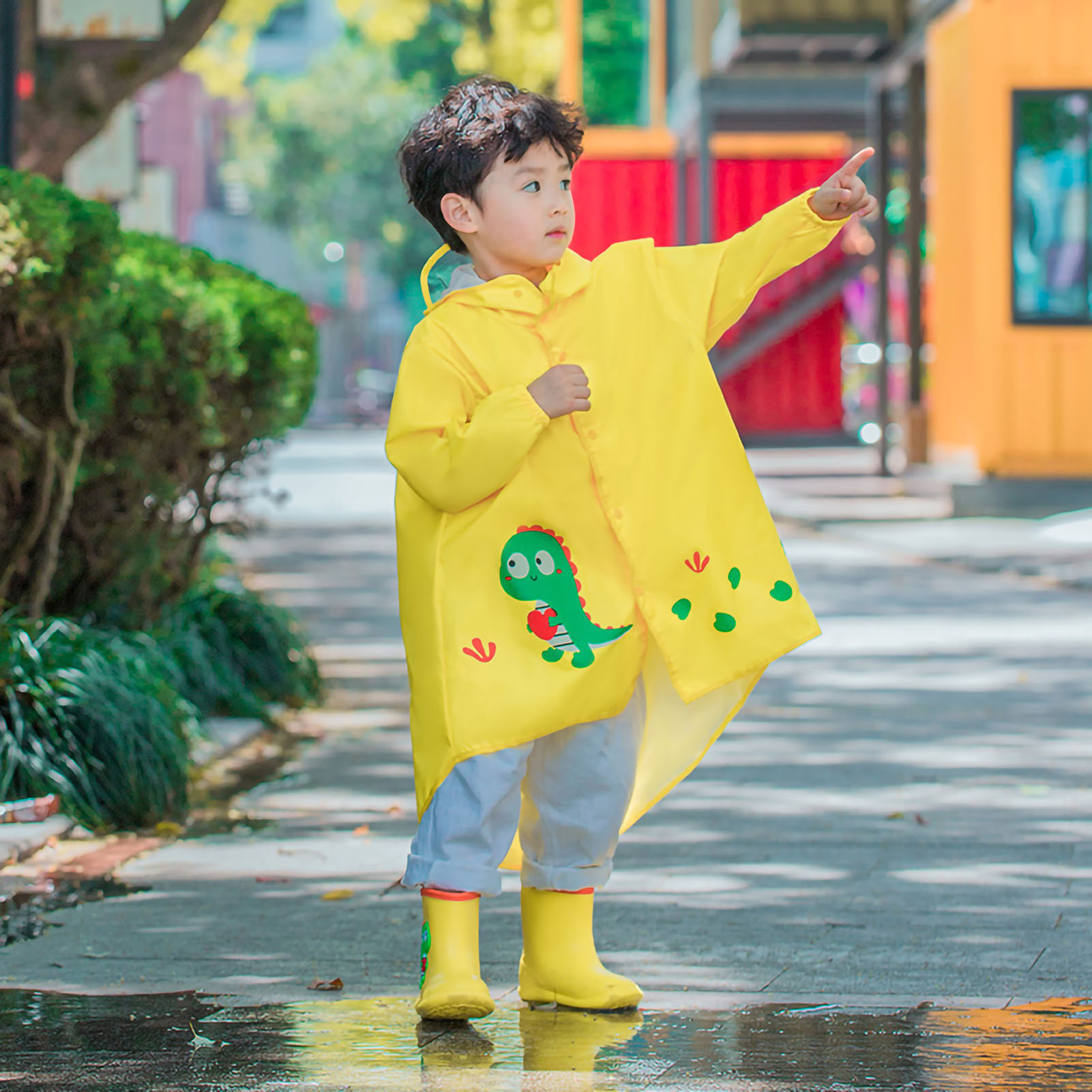 Little Deer Milly Kinder-regenponcho, Gelb, Größe M, Geeignet Für Kinder Mit Einer Körpergröße Zwischen 90 Und 100 Cm. Ideal Für Jungen Und Schulkinder.