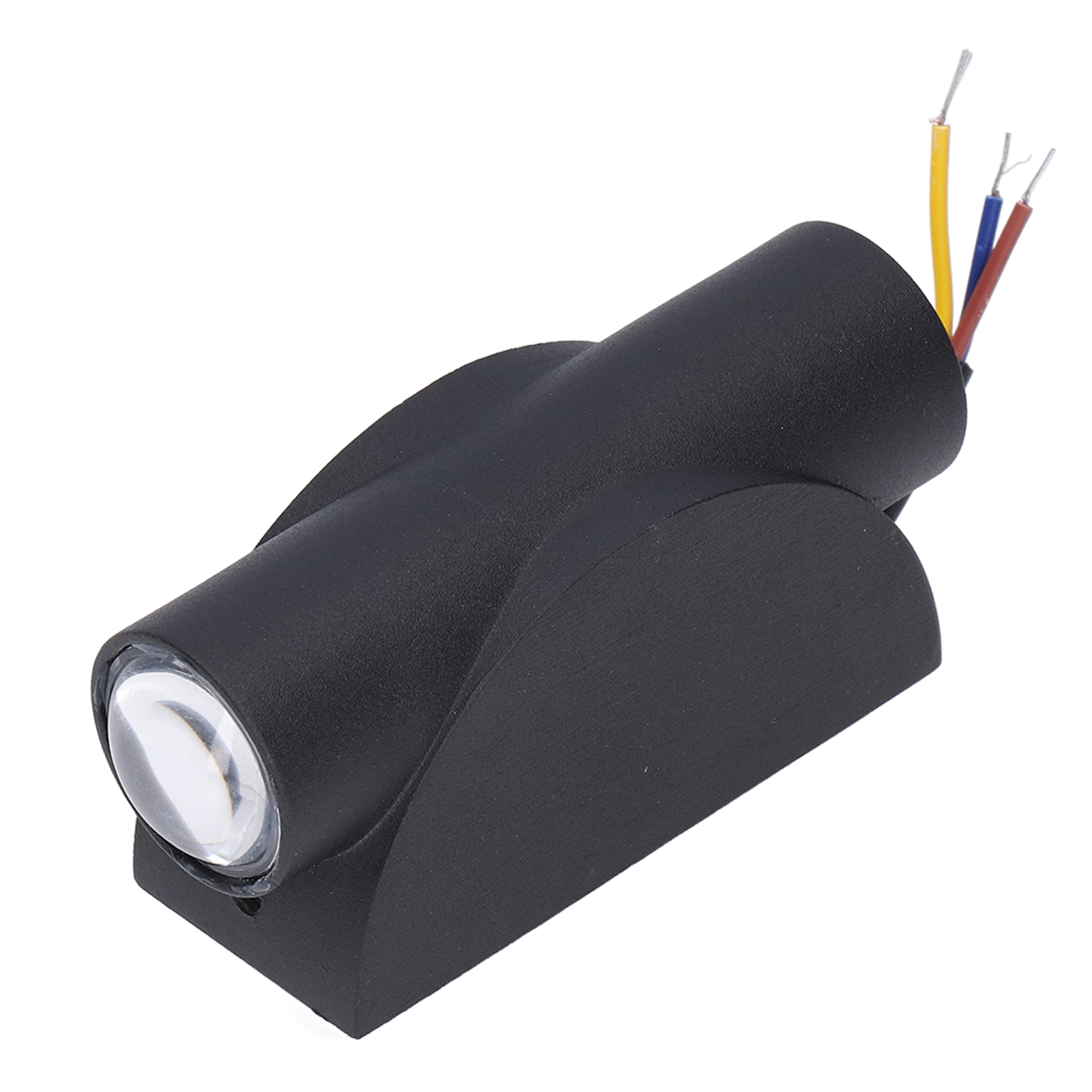 2-w-led-wandleuchte Aus Blauem Aluminium, Wasserdichte Außenbeleuchtung Für Garten, Hof, Treppe, Flur, Kurzes, Schwarzes, Gerades Modell, Ac 85–265 V, Modell Hg0411b2b, Mit Schaumstoffschutz