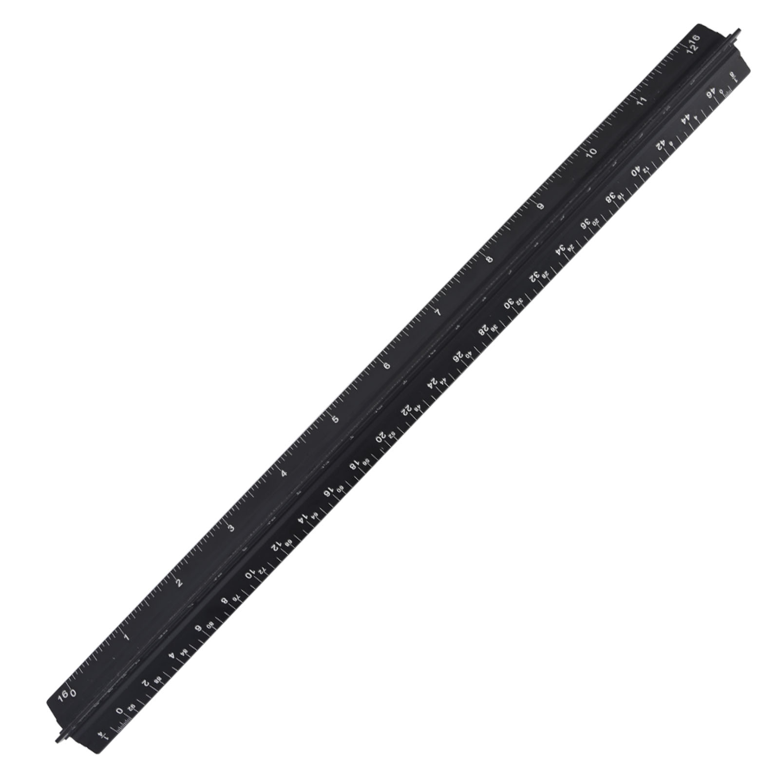 Lasergeätztes Dreieckiges Aluminiumlineal Für Technisches Zeichnen, Architektur, Holzbearbeitung, Zoll/cm-skala, Set Kleiner Lineale Mit Imperialer Skala
