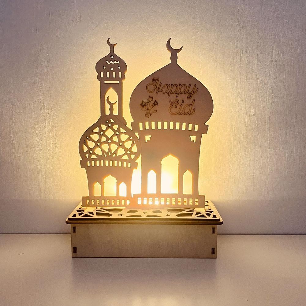 Diy-ramadan-dekorationsset: Led-mond-geschenktüte Aus Holz Für Partys Oder Zuhause – Happy Hour