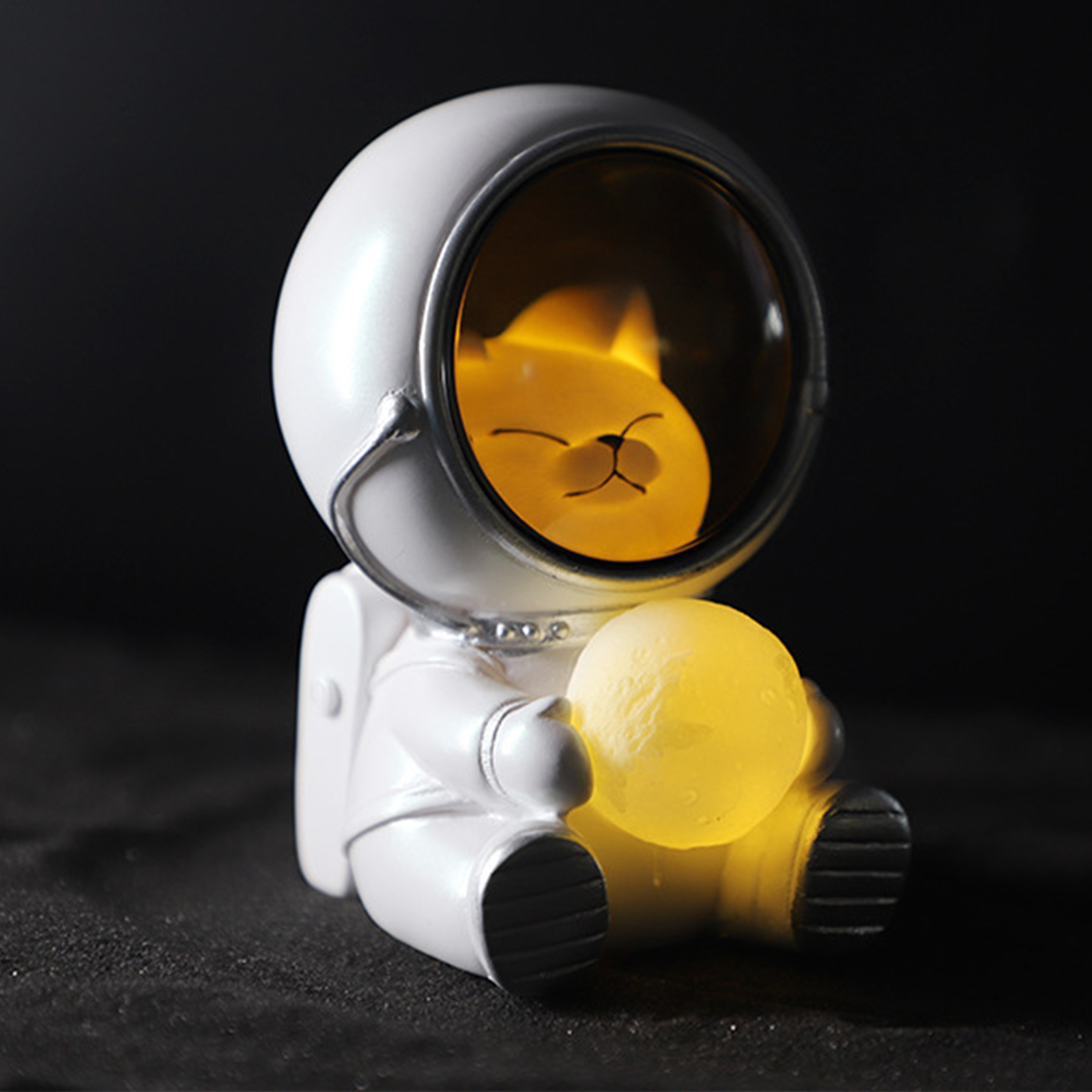 Astronauten-kätzchen-led-licht, Kreative Galaxie-dekoration Für Zuhause, Büro, Abschlussgeschenk, Party (3 Knopfzellenbatterien Enthalten, Box 13x10x11cm)