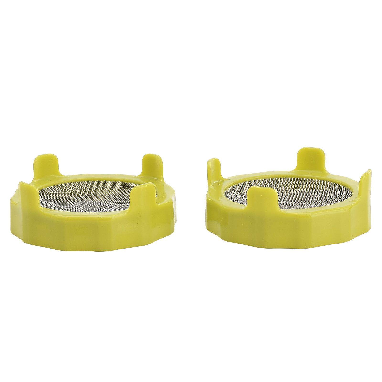 Set Bestehend Aus 6 Grünen Edelstahl-keimdeckeln (4x) + Grünen Bewässerungsschalen (2x) Für 86-mm-einmachgläser Mit Weiter Öffnung