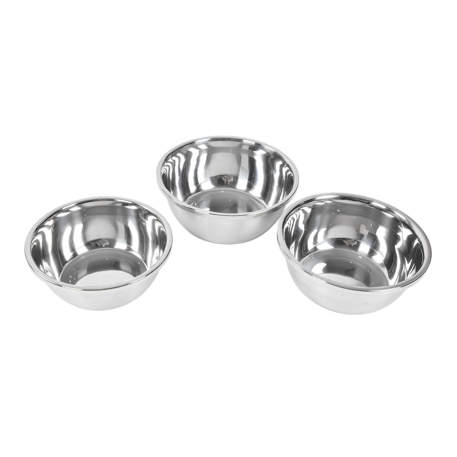3-teiliges Set Aus Edelstahl-rührschüsseln (26 Cm + 28 Cm + 30 Cm), Dickwandige, Multifunktionale Salatschüsseln, Eierkocher, Antihaftbeschichteter Küchenbehälter