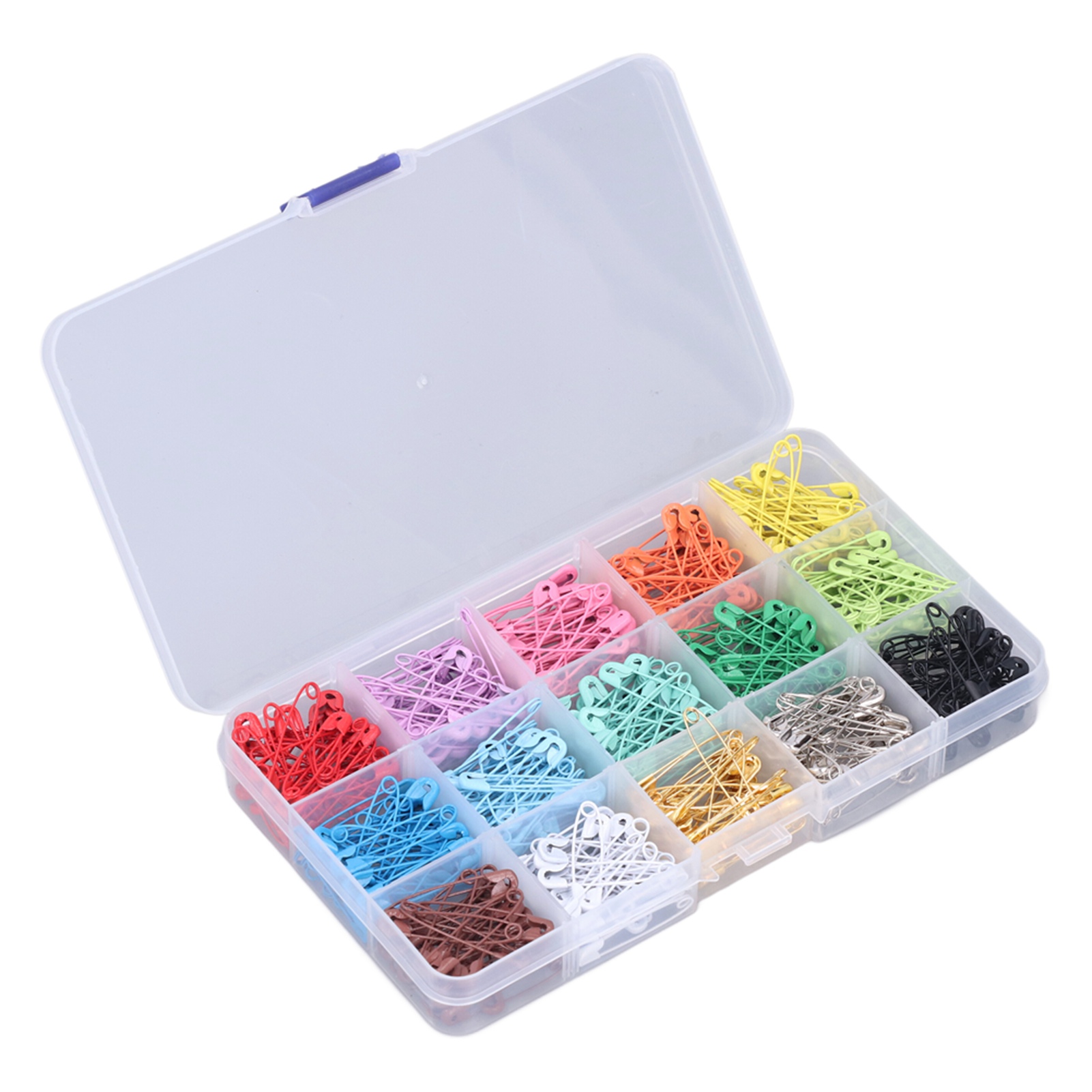 Pastellfarbene, Mehrfarbige Sicherheitsnadeln, Packung Mit 300 Stück, 15 Verschiedene Farben, Ideal Zum Beschriften, Nähen, Basteln Und Für Heimwerkerprojekte.