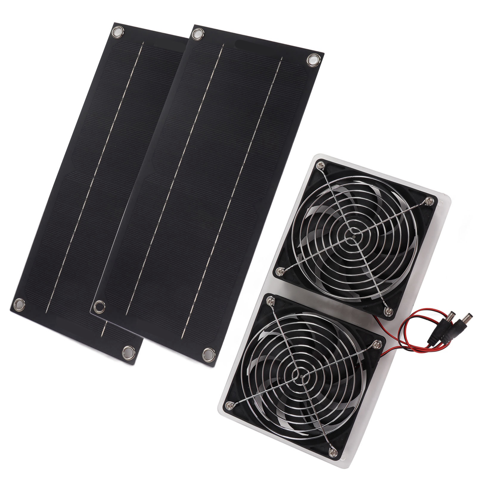 100-w-12-v-solarventilator, Wasserdicht, Tragbar, Für Camping Und Outdoor-aktivitäten (batterie Nicht Enthalten), Doppelpanel-ventilator