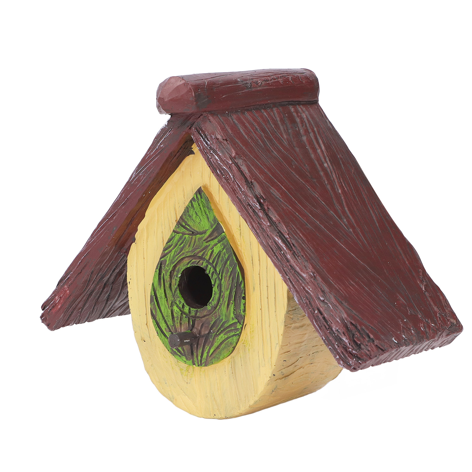 Hübsches Gelbes Kolibri-vogelhaus, Hängedekoration Für Garten, Baum, Hof, Handgefertigt Aus Farbigem Harz.