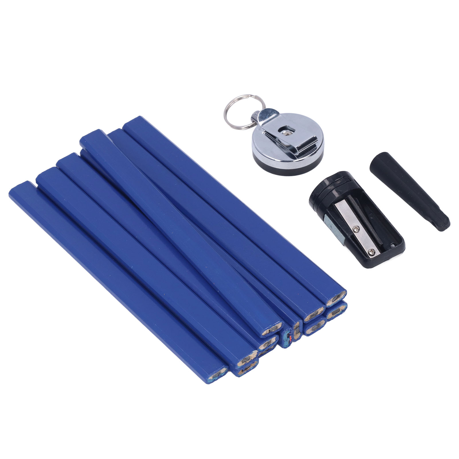 Set Aus 14 Achteckigen 7-zoll-zimmermannsbleistiften Mit Zubehör, Markierungsstifte Für Zimmerei- Und Bauarbeiten.