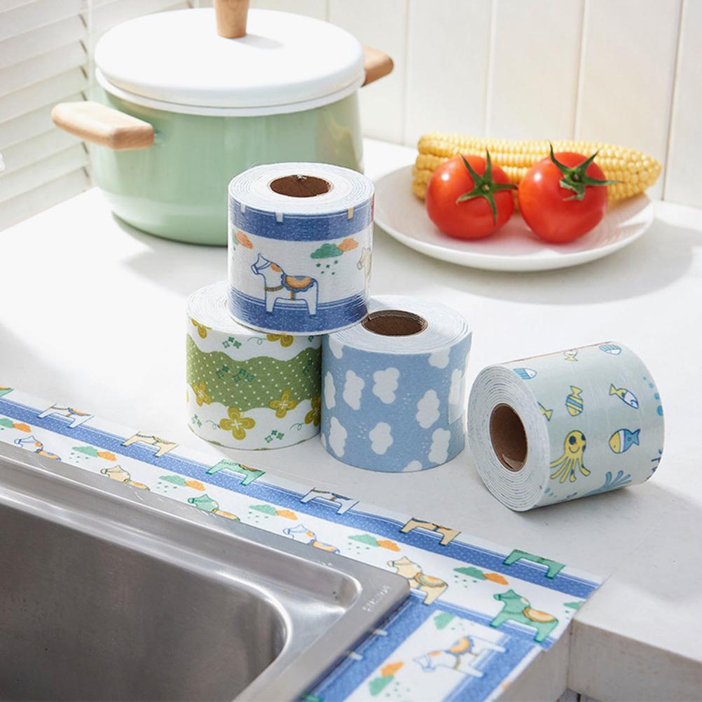 Wasserfestes, Selbstklebendes Klebeband Für Küchenarbeitsplatten, Spülbecken Und Badezimmer, Bunte Wolkendekoration, 1 Rolle