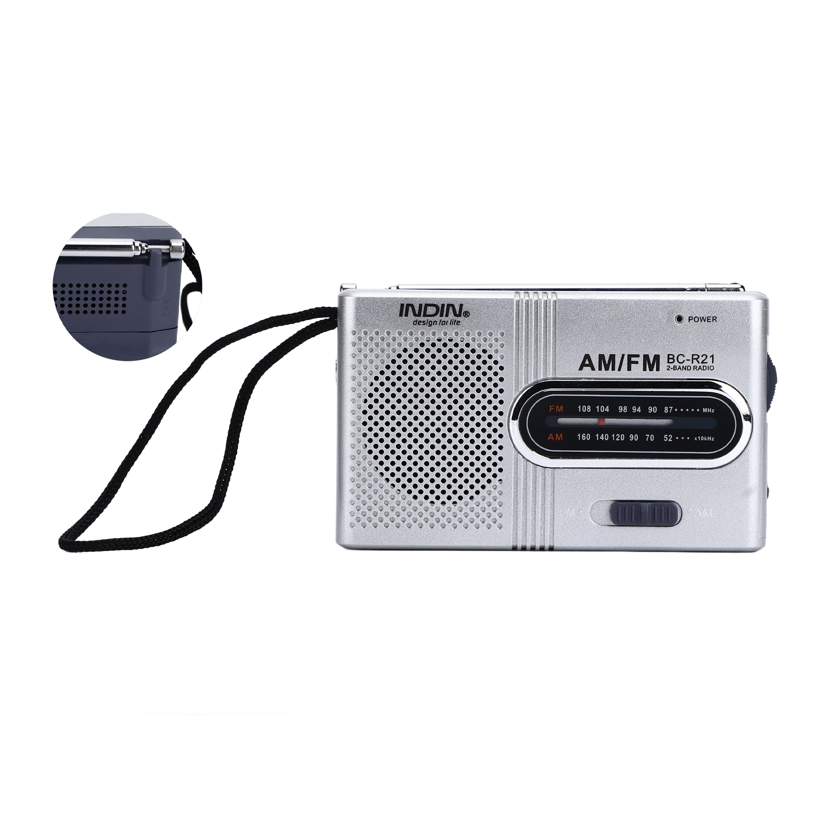 Bc-r21 Mini-tragbares Radio – Kleiner Taschenempfänger, Mobiler Audioplayer (batterien Nicht Enthalten)