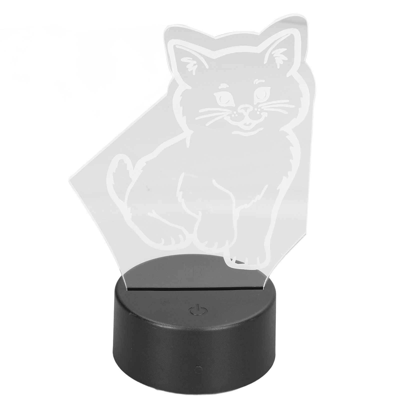 3d-katzen-nachtlicht Mit Mehrfarbig Blinkender Touch-led Für Kinderzimmer, Kreative Kunstlampe, Usb- Oder Batteriebetrieb (batterien Nicht Im Lieferumfang Enthalten), Schwarze Touch-katze (ohne Namen