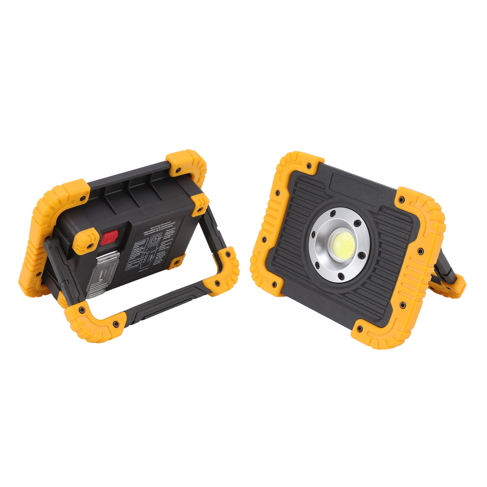 Cob-arbeitsleuchte, Tragbare Notleuchte, Usb-wiederaufladbarer Scheinwerfer, 180°-schwenkhalterung, Wasserdicht Für Camping, Wandern, Autoreparatur Und Fehlersuche (mit Eingebautem Akku) (w835)