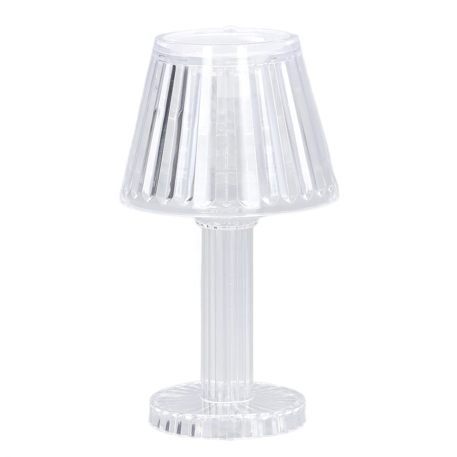 Mini-nachttischlampe Aus Klarem Kristall, Wiederaufladbare Led-tischlampe Mit Eingebautem Akku, Warmweißes Licht, Für Studentenwohnheime (bz4015-w)