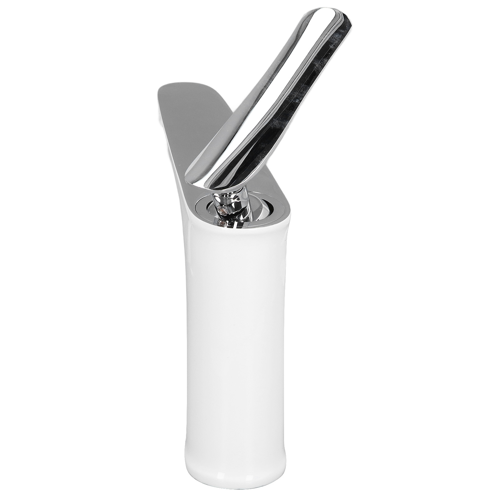 (englisch) G1/2 Warm-/kaltwasser-mischbatterie, Massives Messing, Für Badezimmerwaschbecken, Aufsatzmontage, 1 Griff, Chrom.