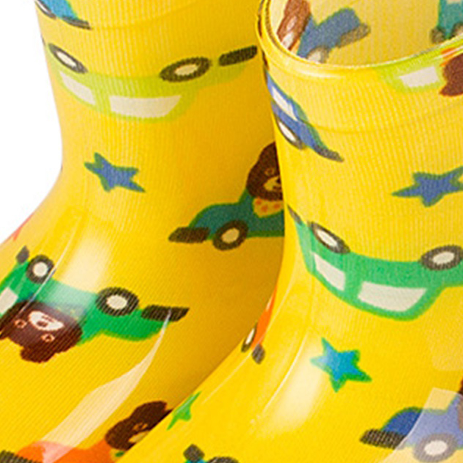 Kinder-regenstiefel Mit Dinosaurier-motiv Für Mädchen Und Jungen, Niedliche Wasserdichte Schuhe Mit Gelbem Bären- Und Auto-design, Größe 25/innenlänge 16 Cm