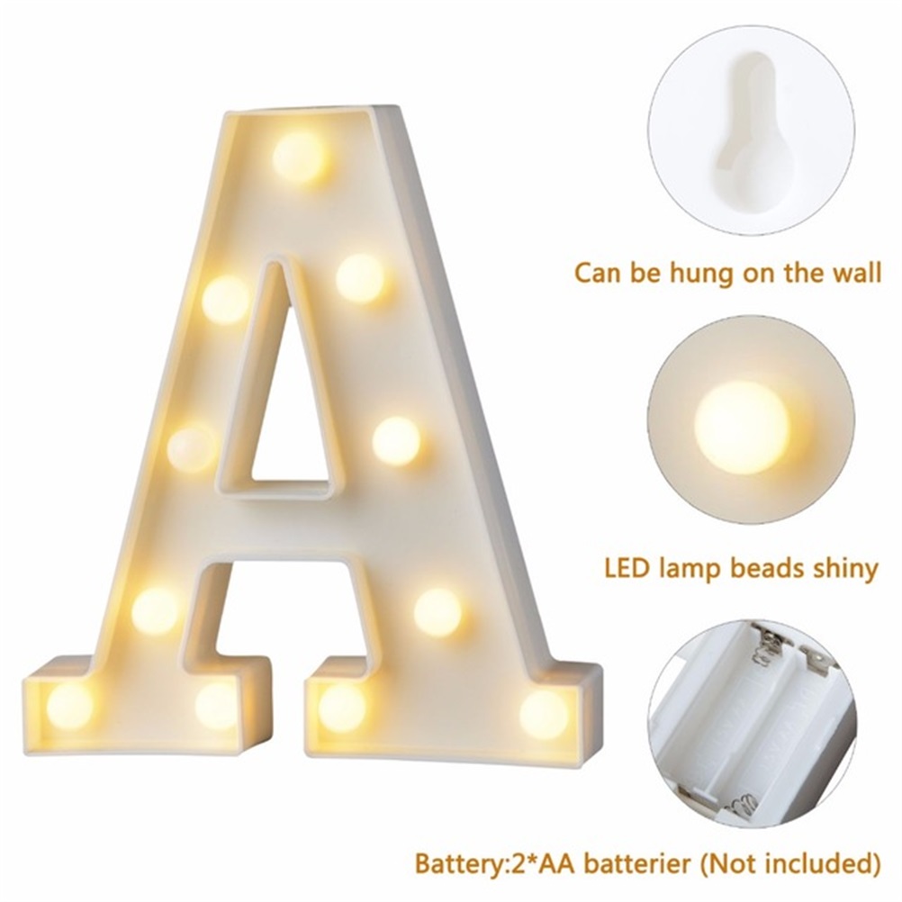 Led-beleuchtete Buchstaben Und Dekorative Zahlen P