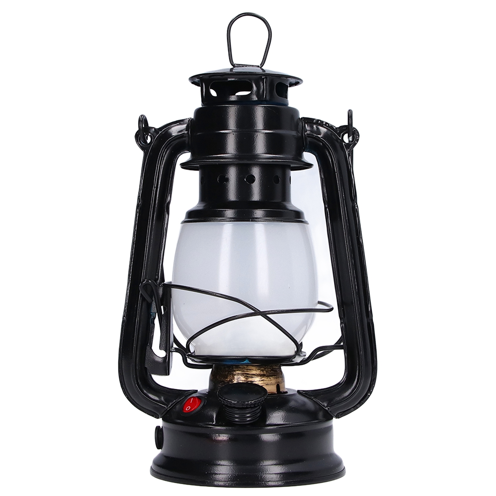 Wiederaufladbare Led-sturmlaterne Für Den Außenbereich, Camping, Zelte, Öllampe Im Retro-stil, Schwarz, Warmweißes Licht, Eu-ladeanschluss 110–240 V, Eingebauter Akku