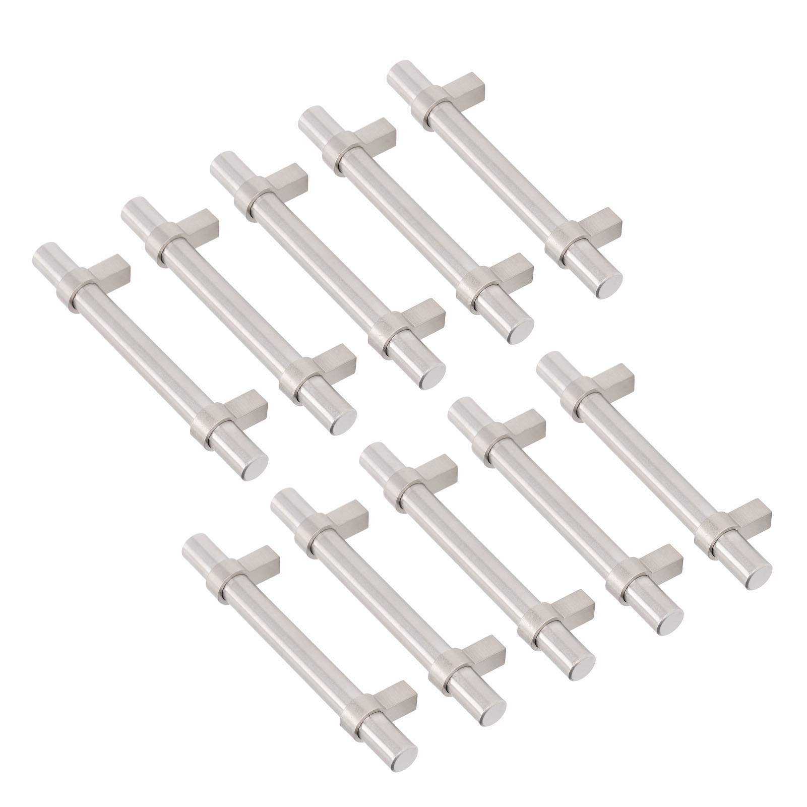 Hohler Schubladengriff Aus Edelstahl, Quadratisch, 14 Mm Durchmesser, 192 Mm Lochabstand, Packung Mit 10 Paaren Für Küchenschränke