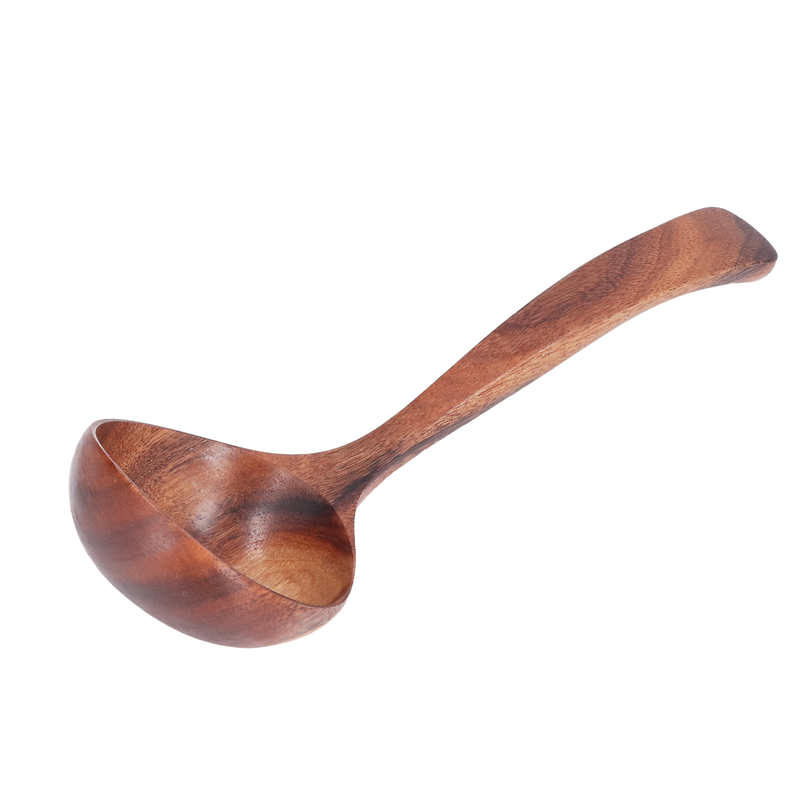 Kleiner, Langer, Gebogener Suppenlöffel Aus Akazienholz, Japanische Schöpfkelle Für Suppe, Brühe, Brei Und Fondue