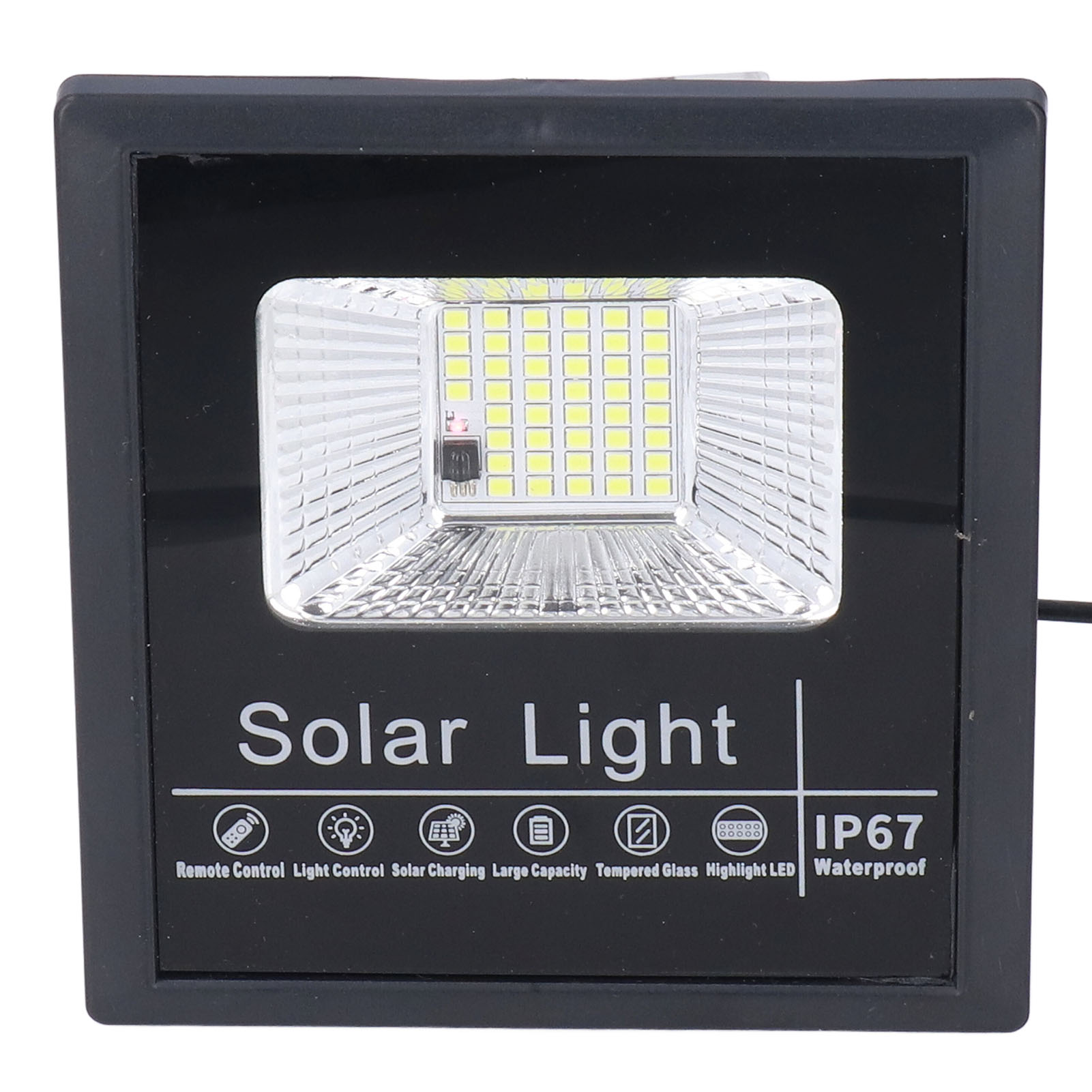 30w Solar-außenstraßenleuchte, Polykristallines Panel Der Güteklasse A, Ip67 Wasserdicht, Wandstrahler Für Garten, Einfahrt, Terrasse, Mit Fernbedienung (ohne Batterie) Und Integriertem Akku.