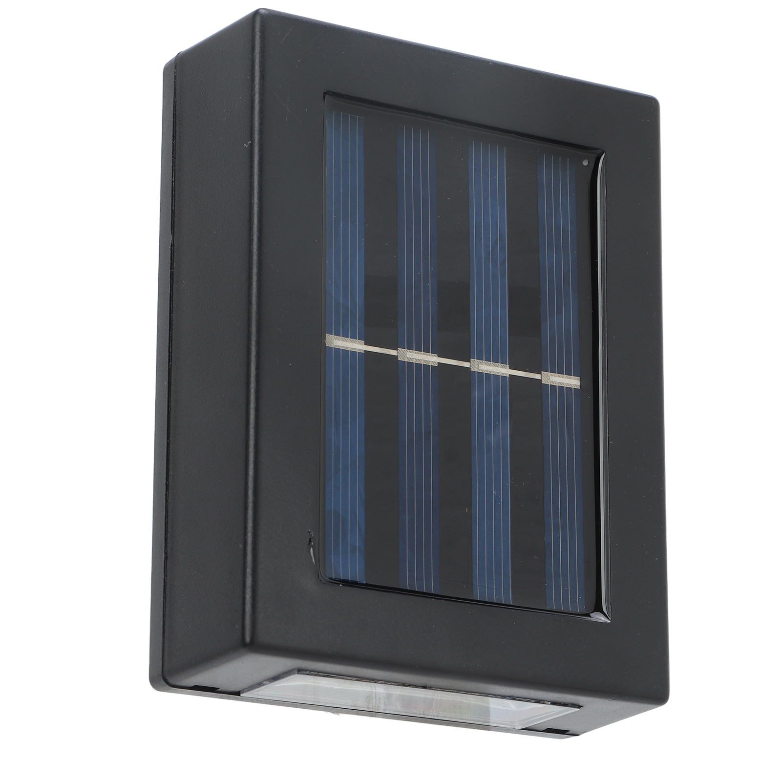 Solarbetriebene Led-laterne Mit Integriertem Akku Und 2 Weißen Leds Für Zaun, Garten, Terrasse Und Außendekoration
